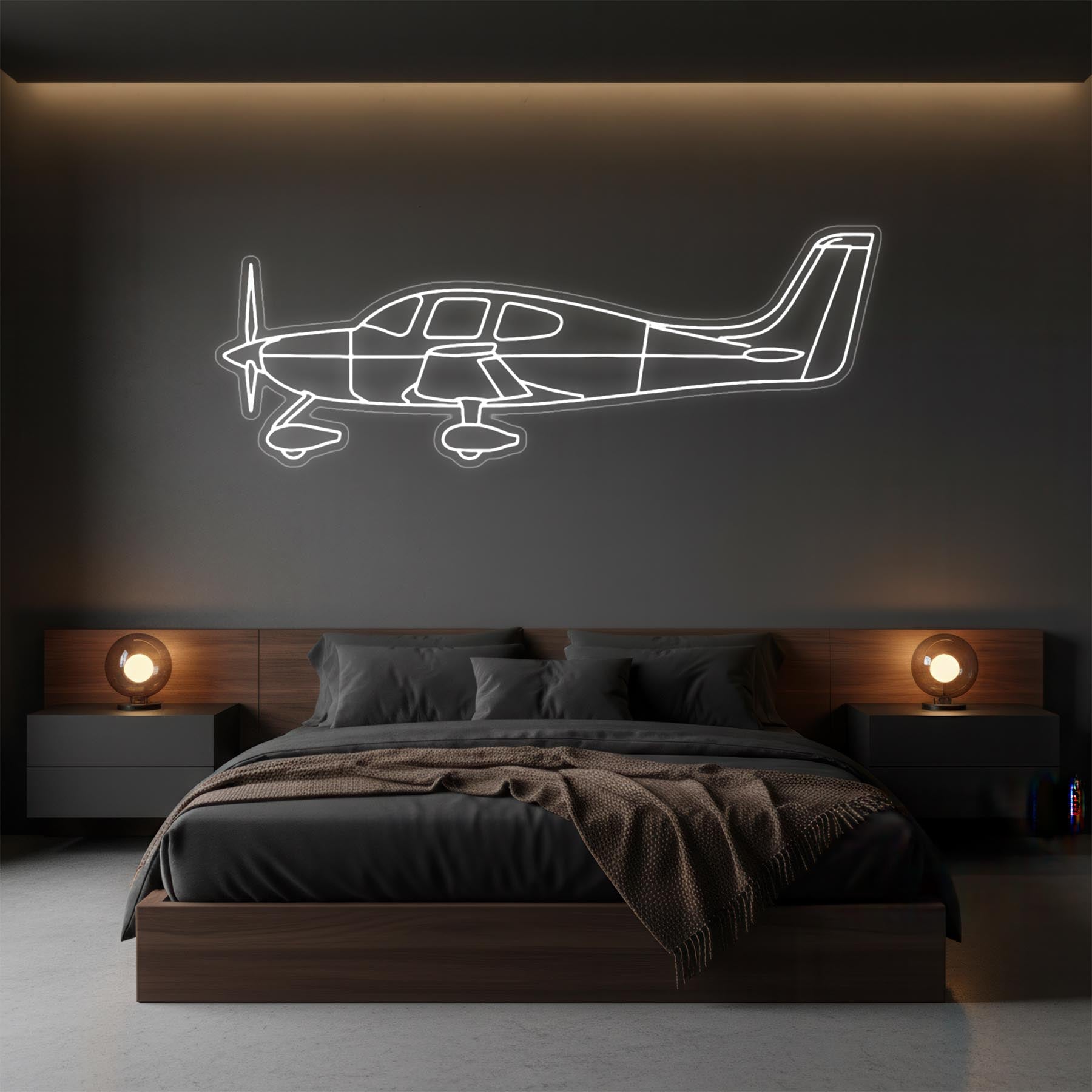Cirrus SR22 Neon Silhouette