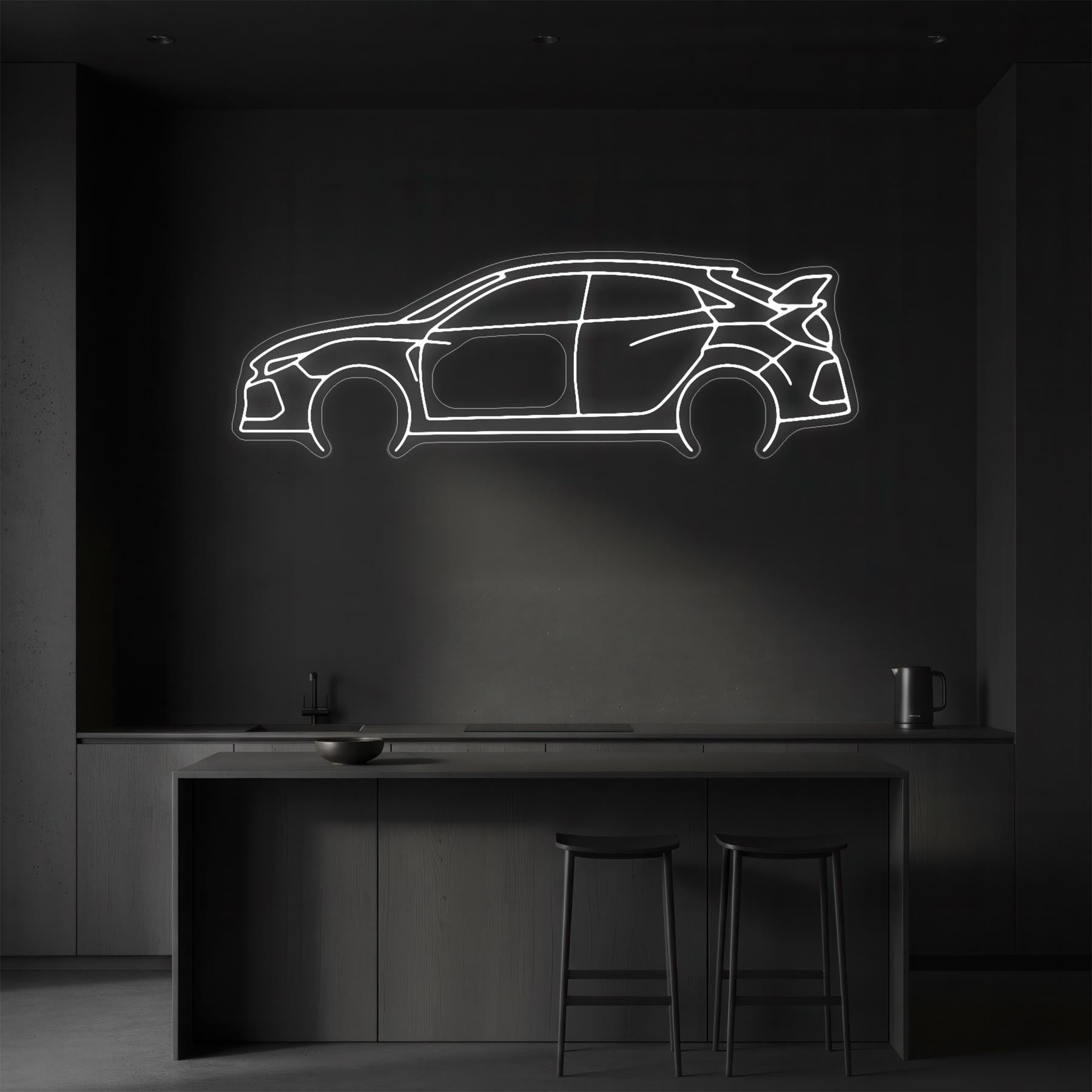 Civic Type R 2020 Neon Silhouette
