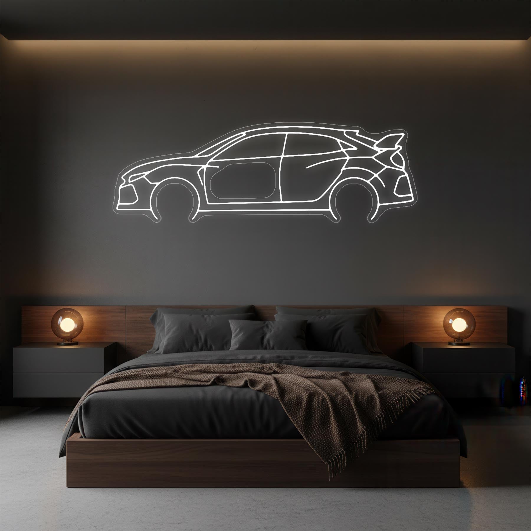 Civic Type R 2020 Neon Silhouette