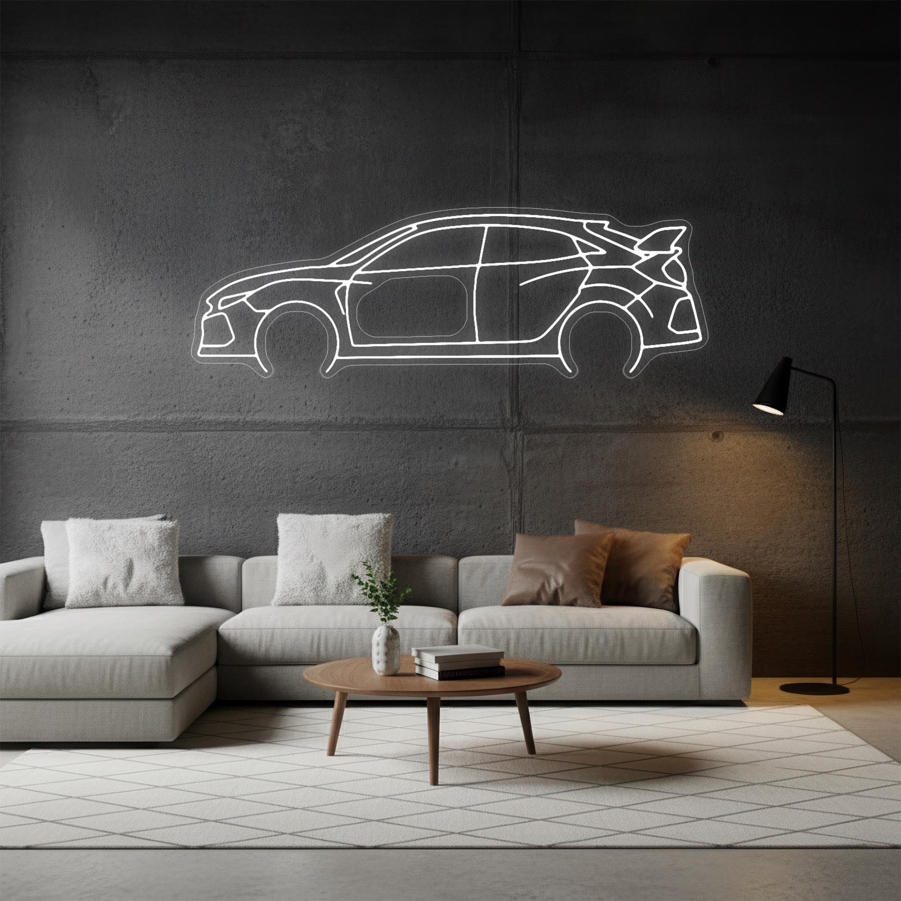 Civic Type R 2020 Neon Silhouette