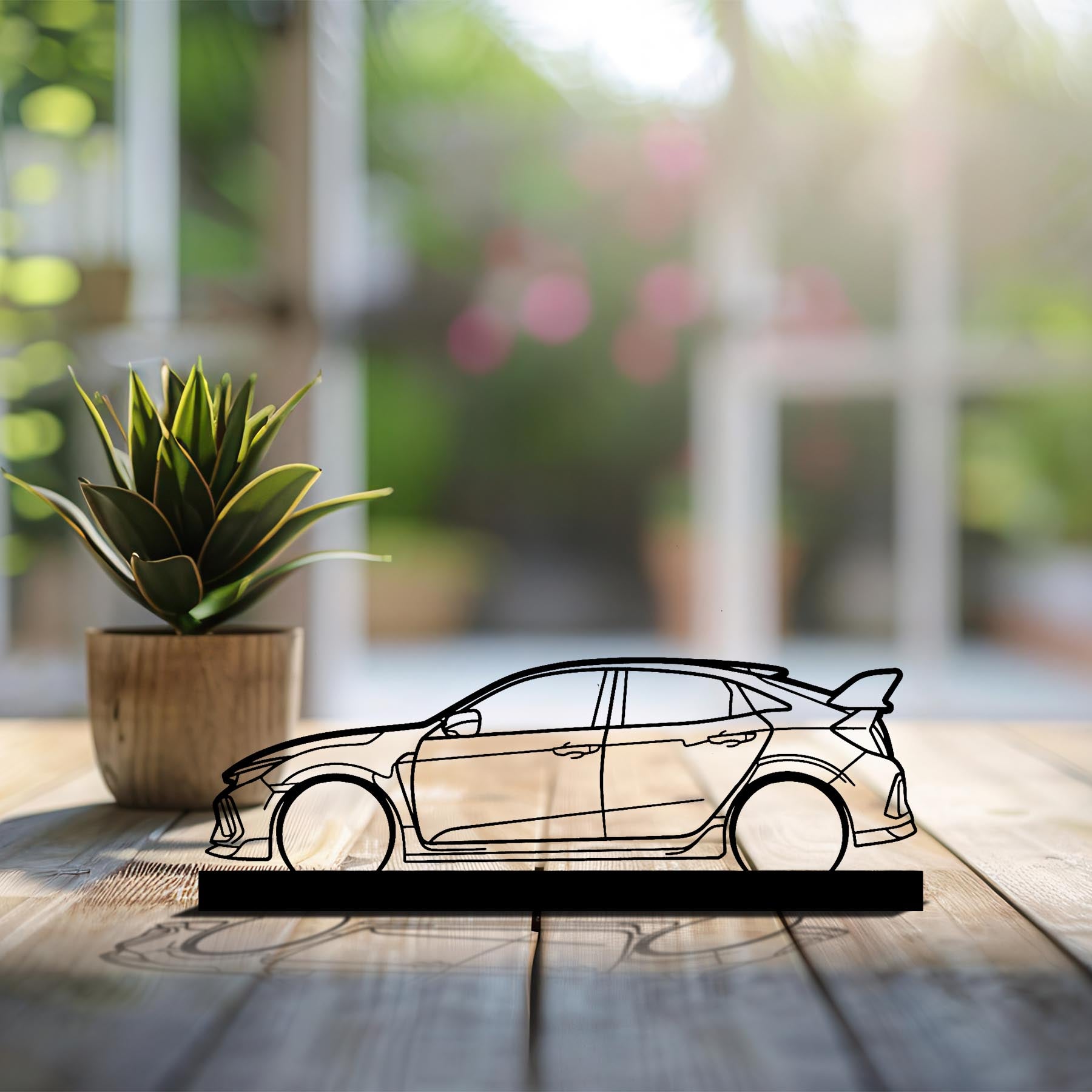 Civic Type R FK8 Silhouette Metal Art Stand