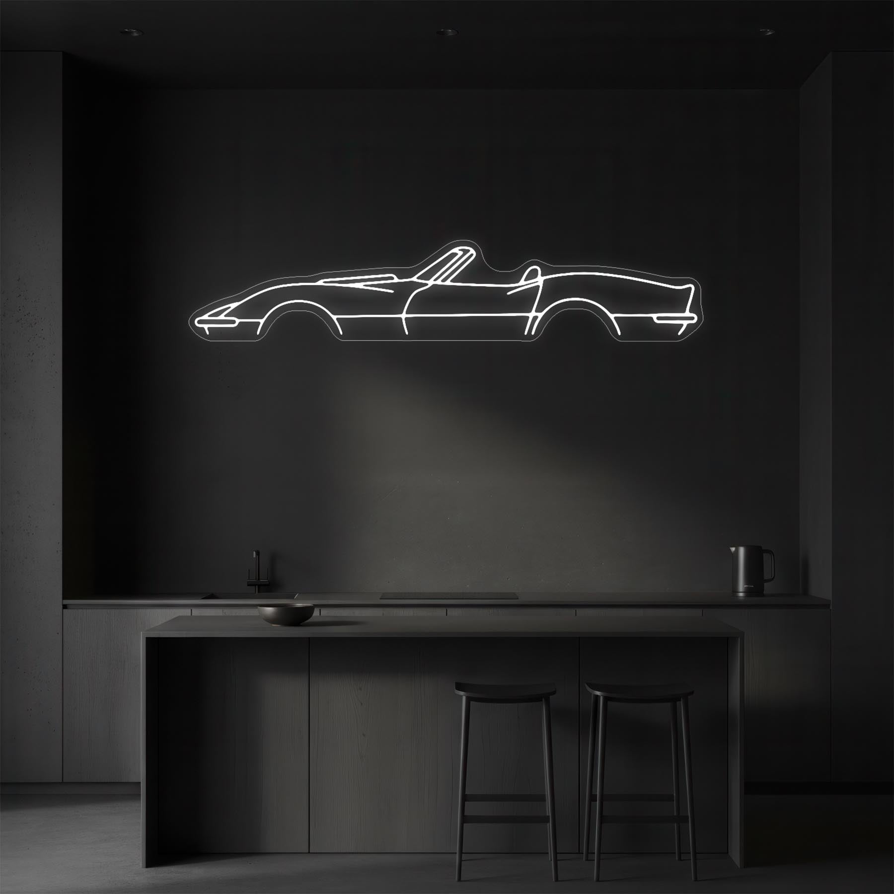 Corvette C3 1970 Neon Silhouette