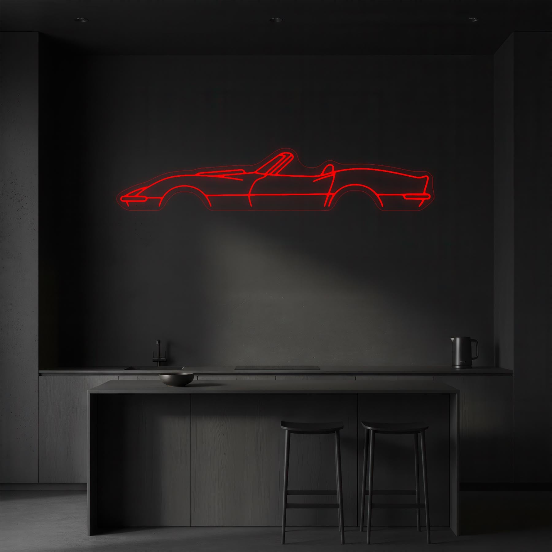 Corvette C3 1970 Neon Silhouette