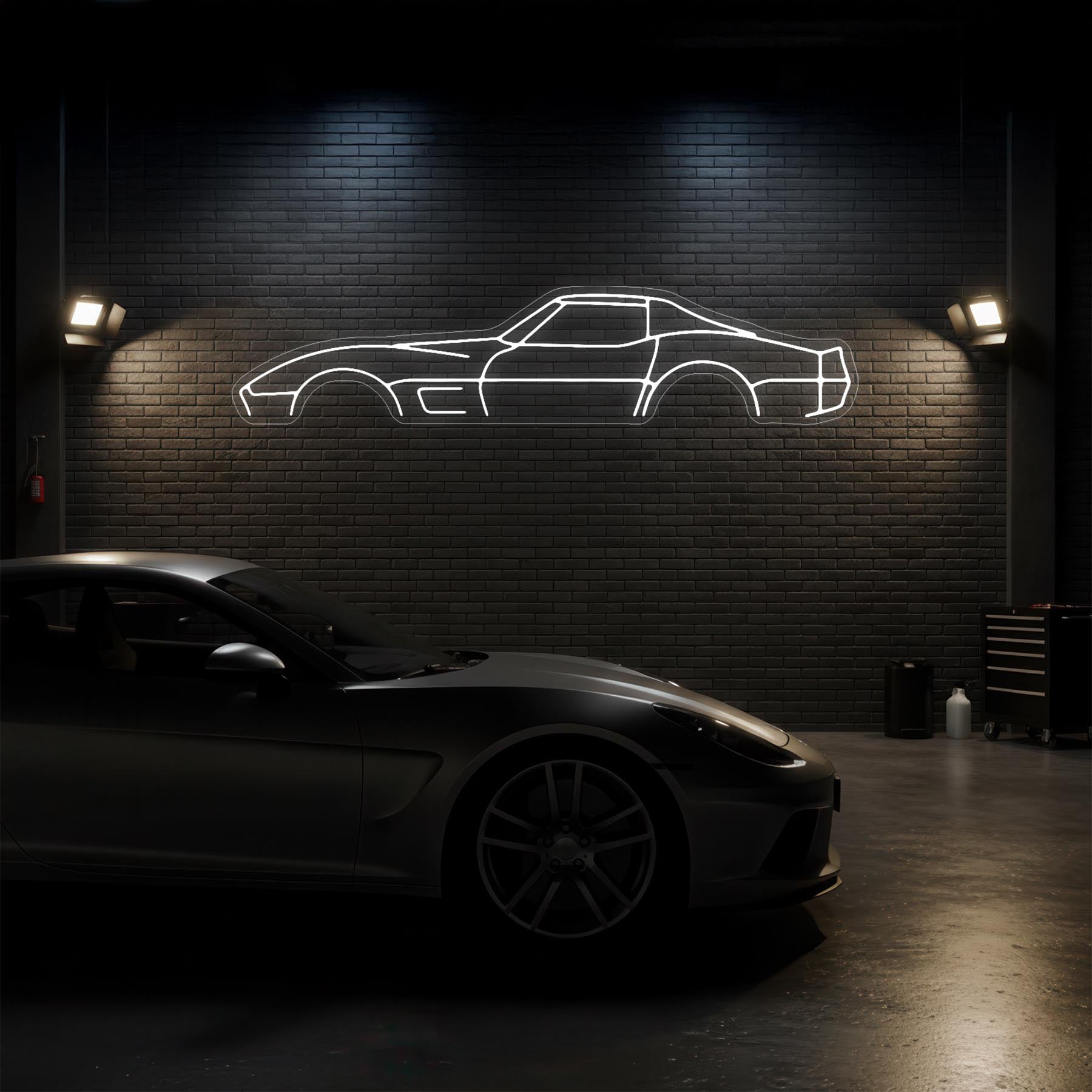 Corvette C3 1974 Neon Silhouette
