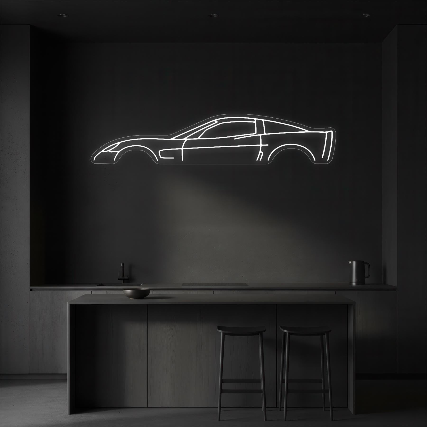 Corvette C6 ZR1 Neon Silhouette