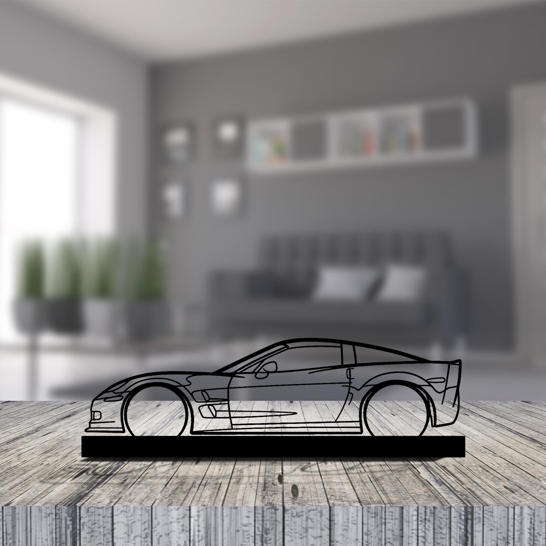 Corvette C6 ZR1 Silhouette Metal Art Stand