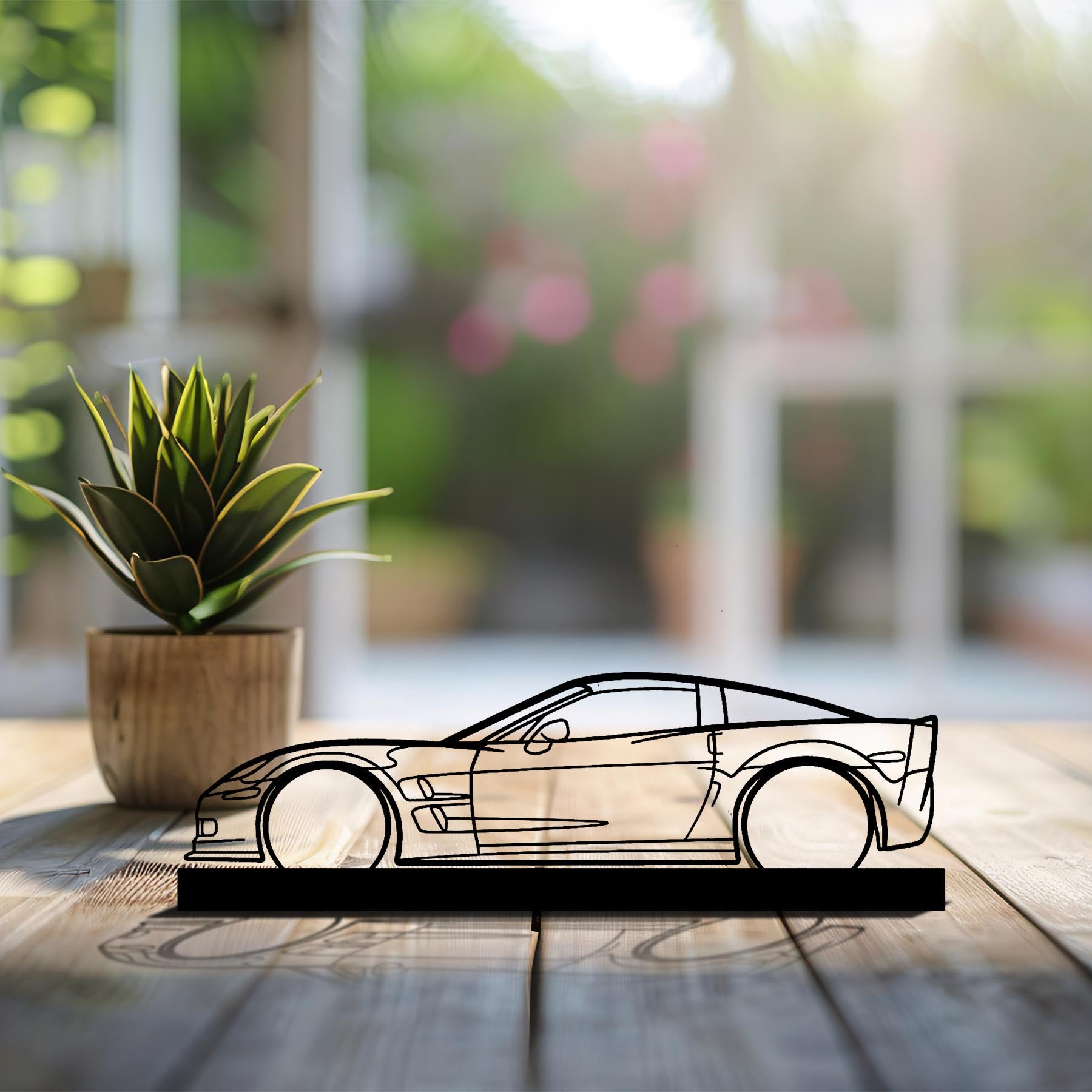 Corvette C6 ZR1 Silhouette Metal Art Stand