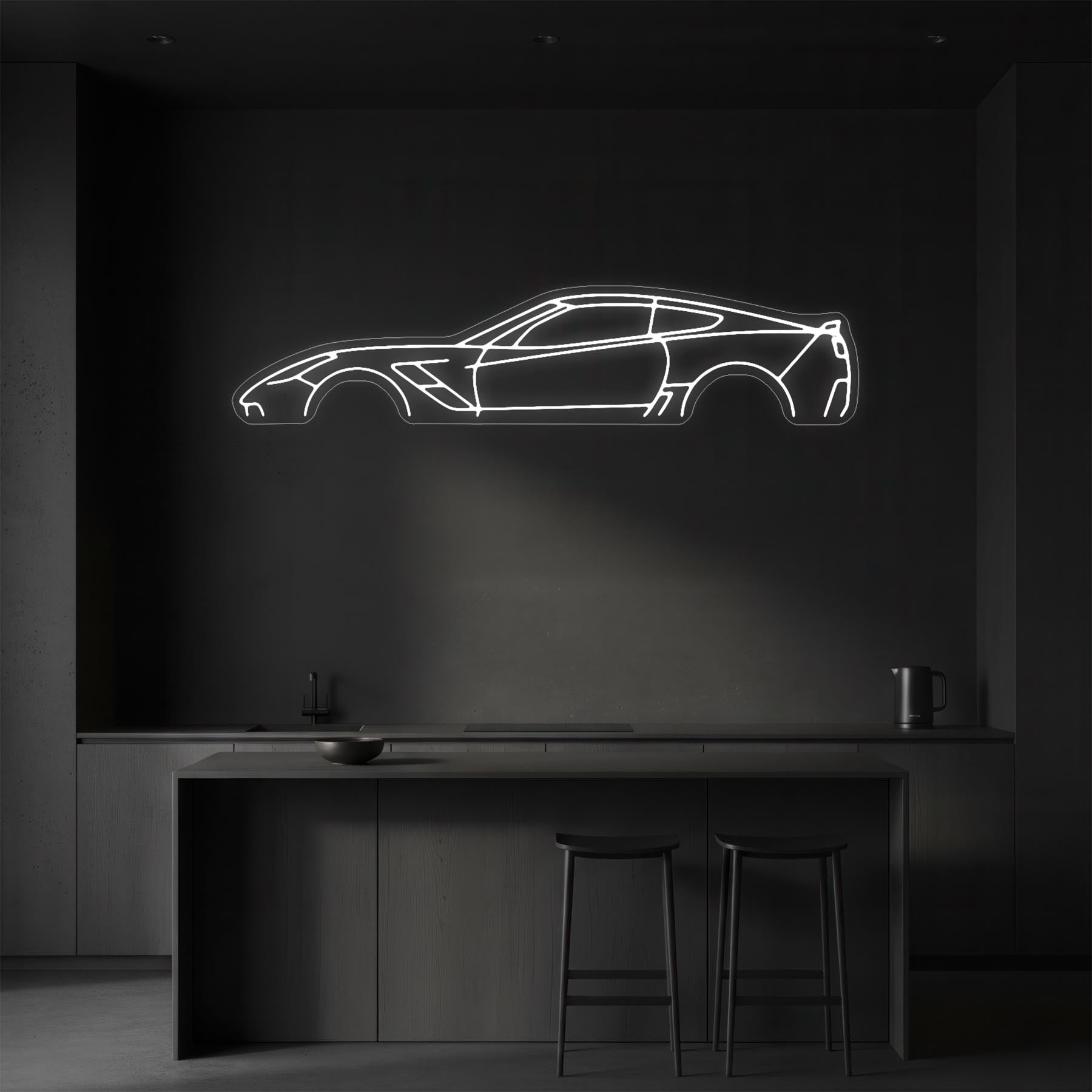 Corvette C7 GS Neon Silhouette