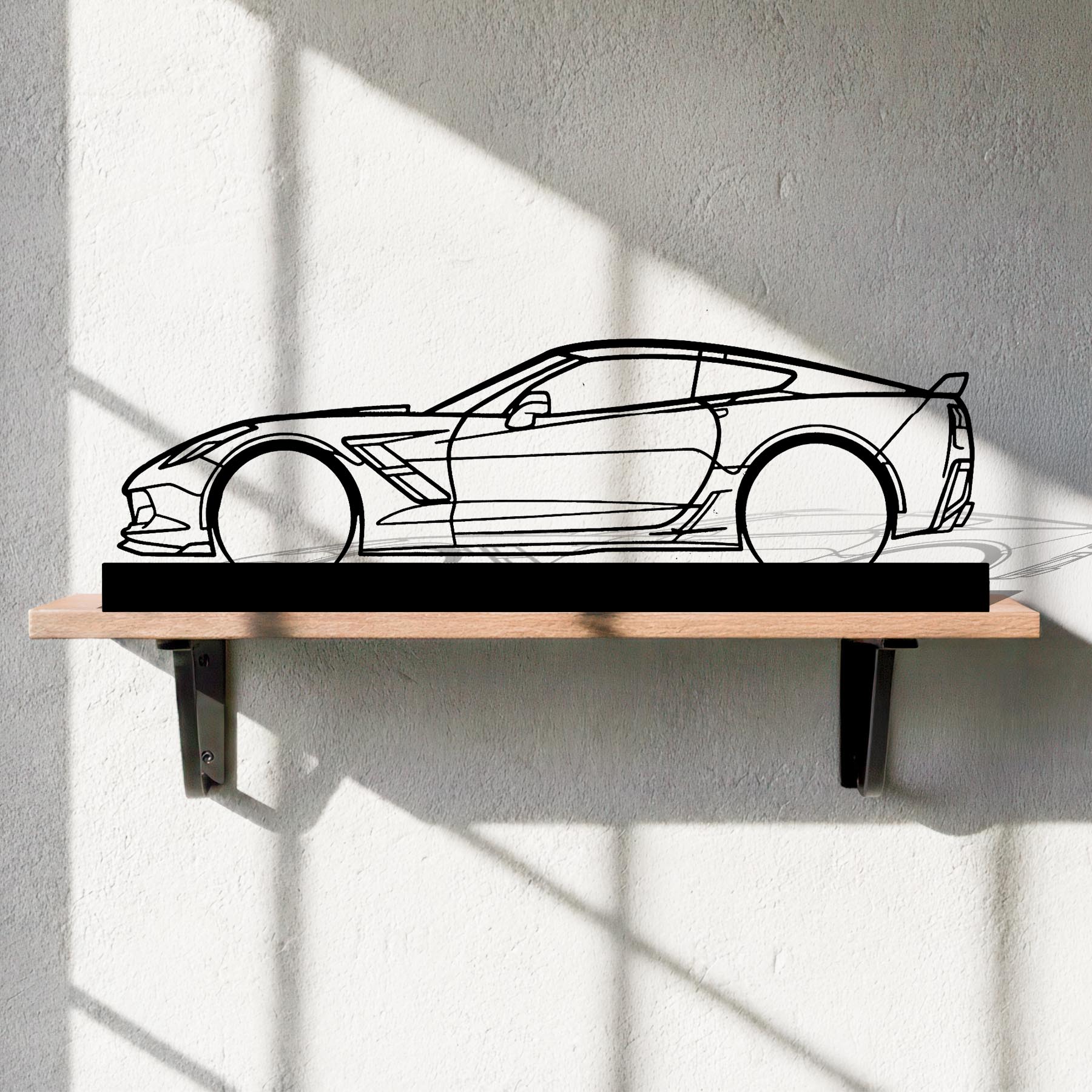 Corvette C7 GS Silhouette Metal Art Stand