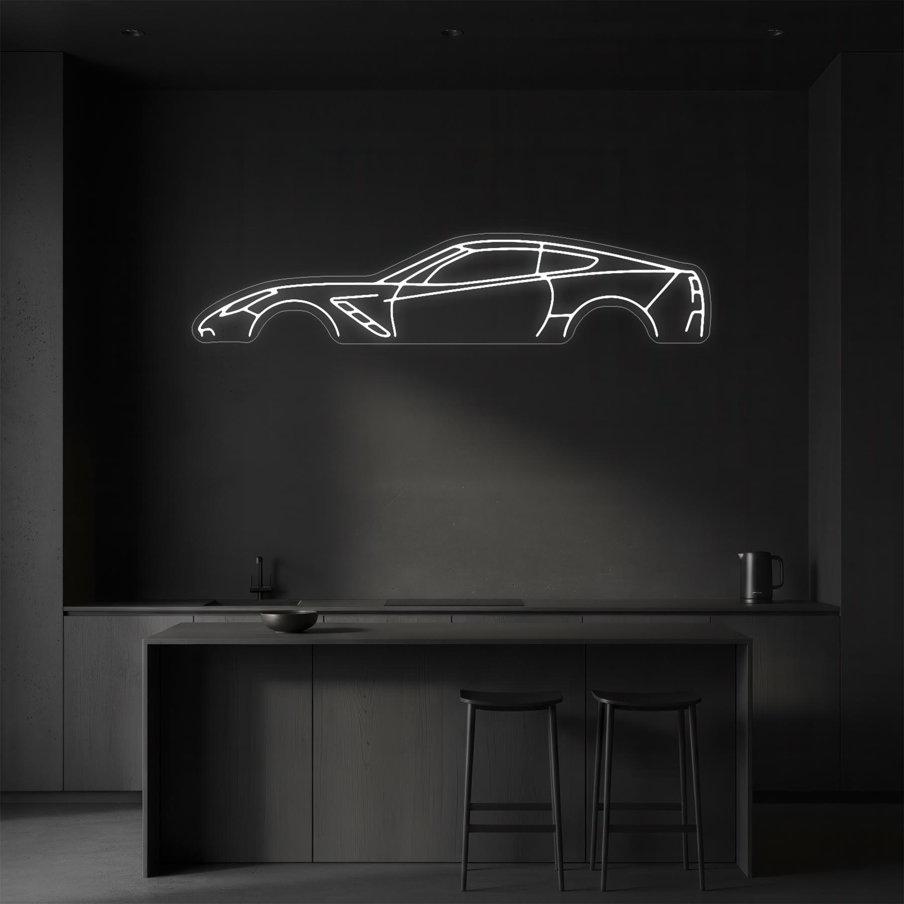 Corvette C7 Neon Silhouette