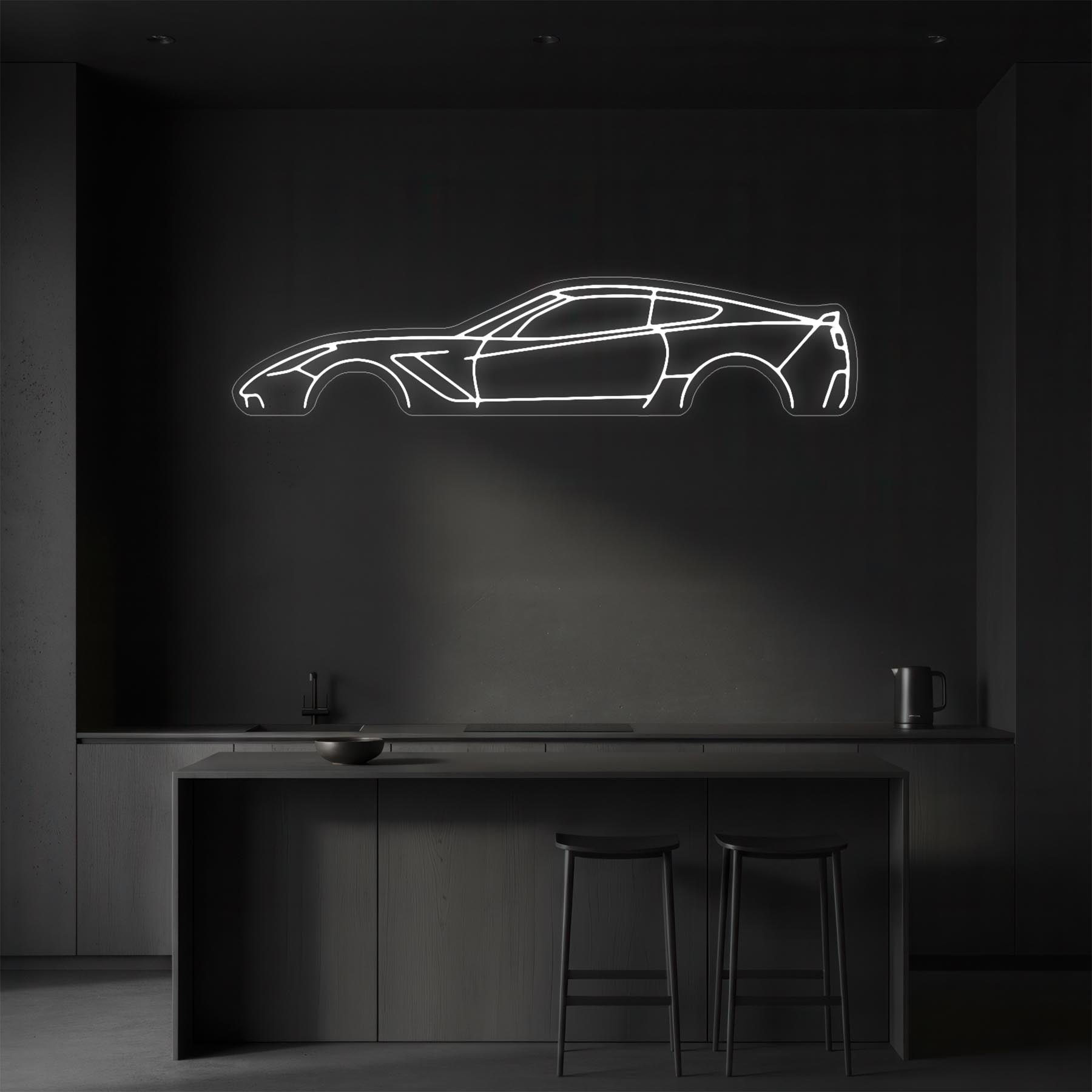 Corvette C7 Z06 Neon Silhouette