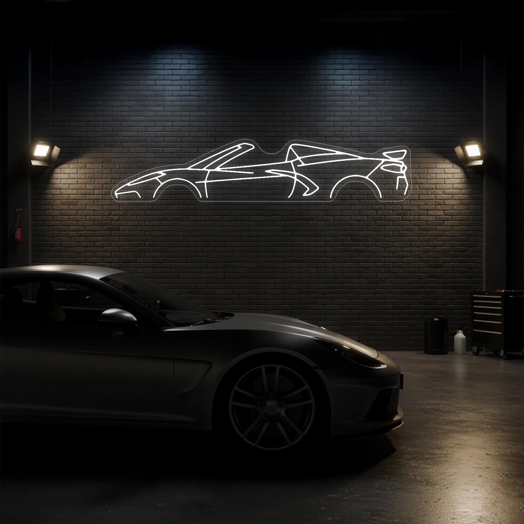 Corvette C8 HTC Neon Silhouette