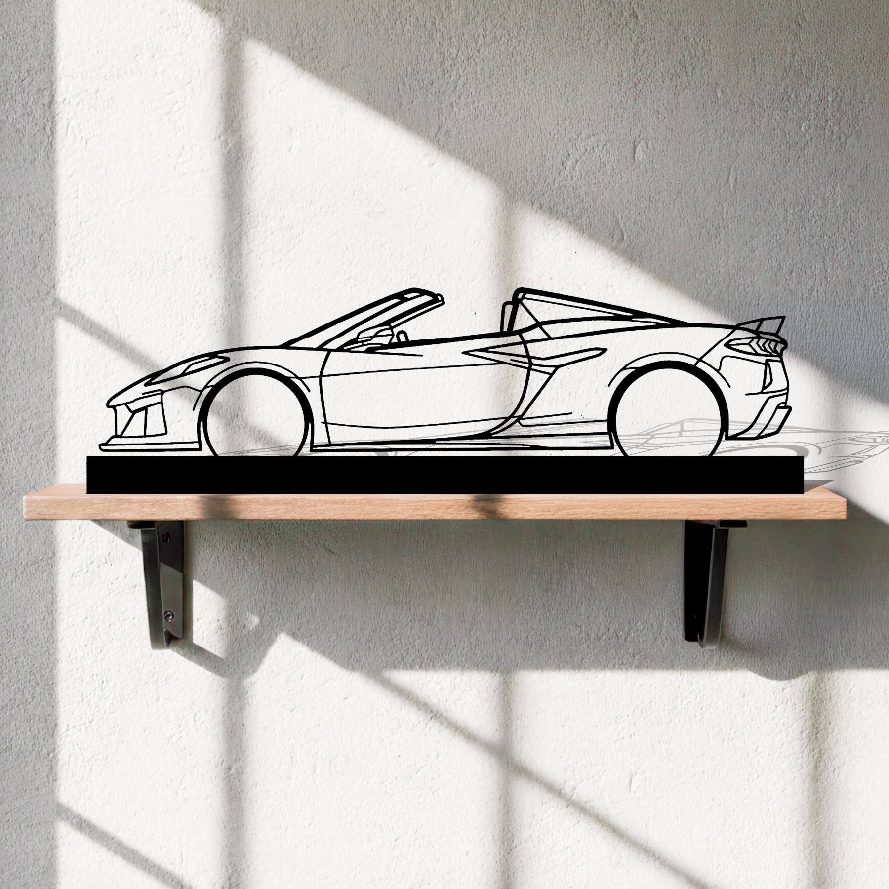 Corvette C8 Z06 HTC Silhouette Metal Art Stand
