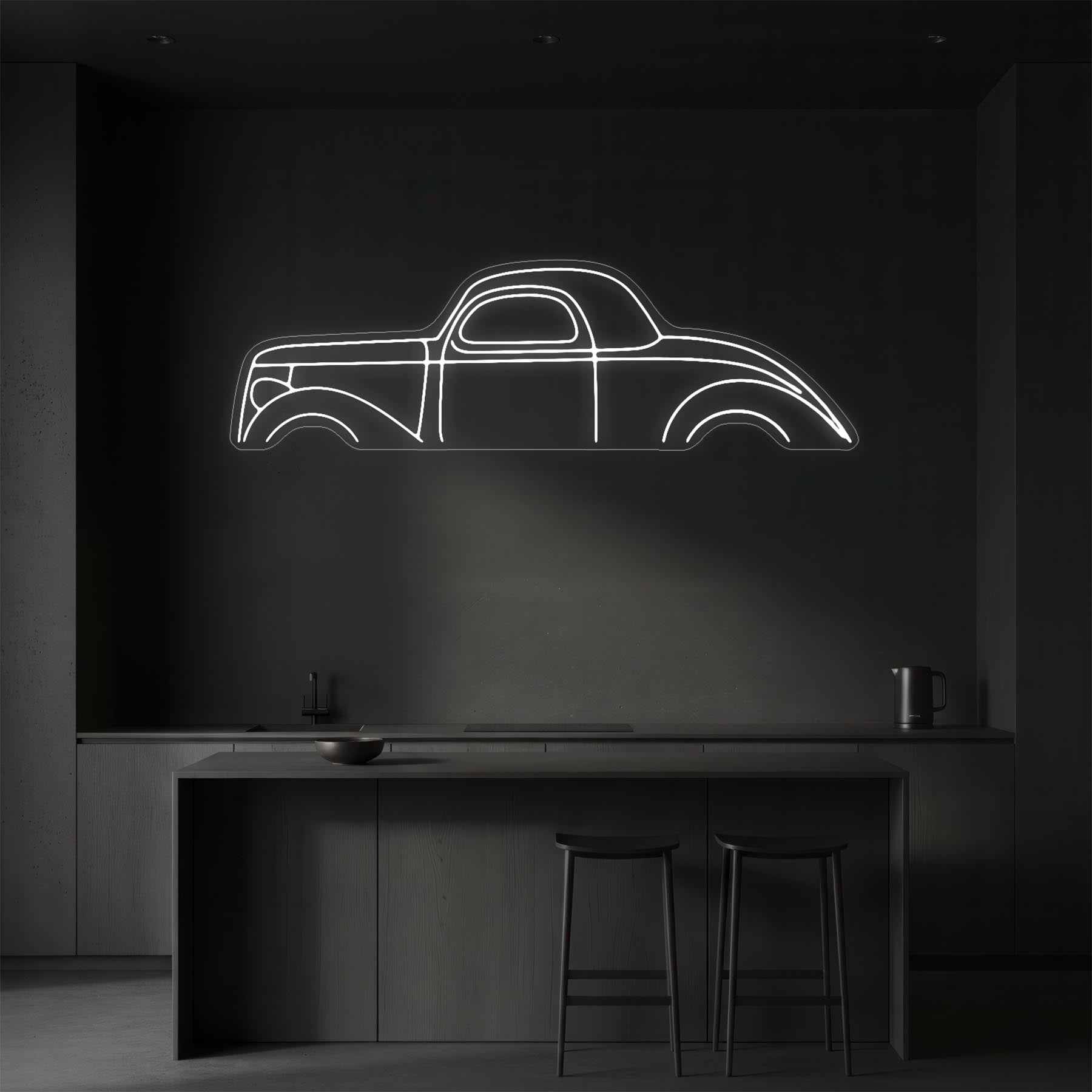 Coupe 1936 Neon Silhouette