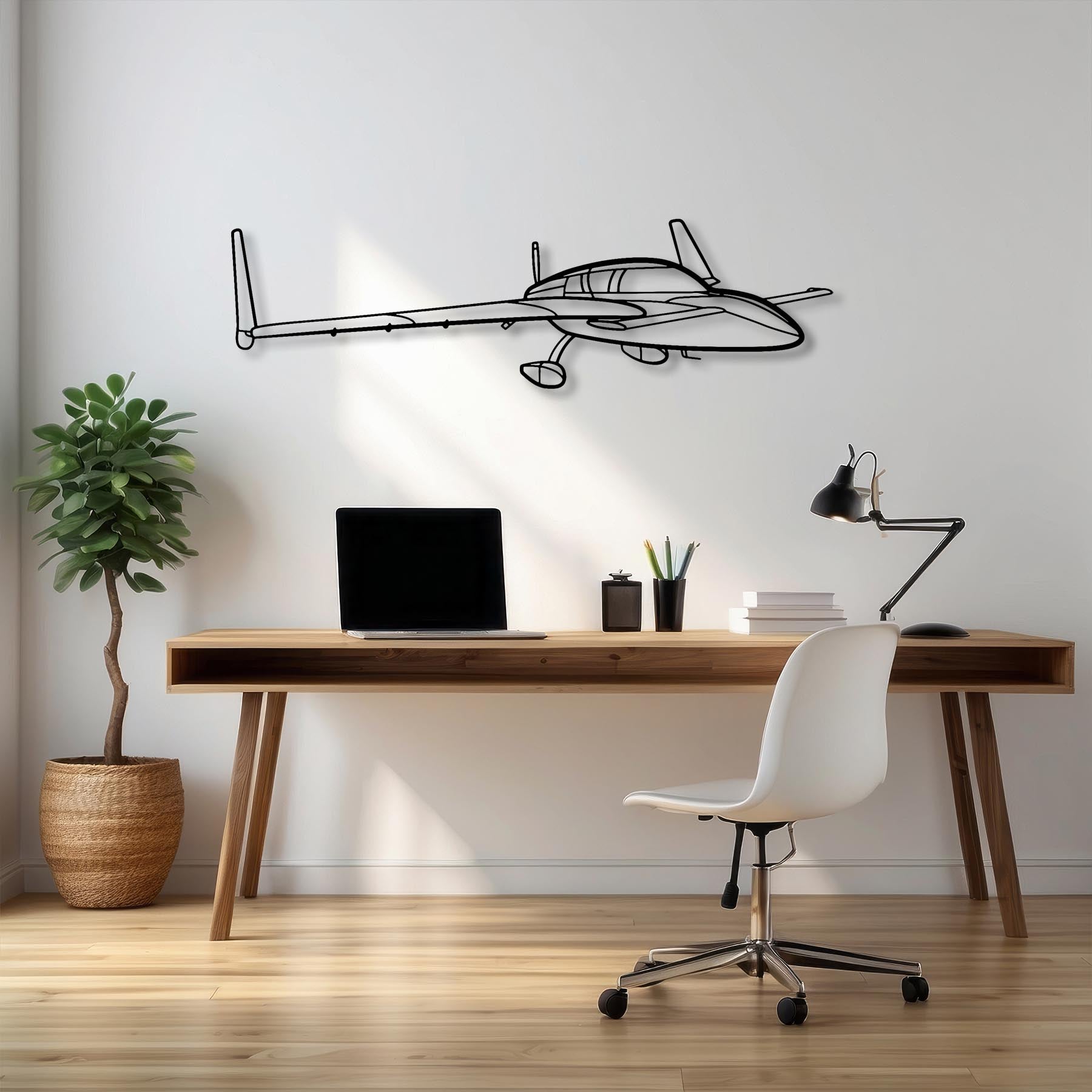 Cozy MK IV Angle Metal Aircraft Wall Art - NCP0270
