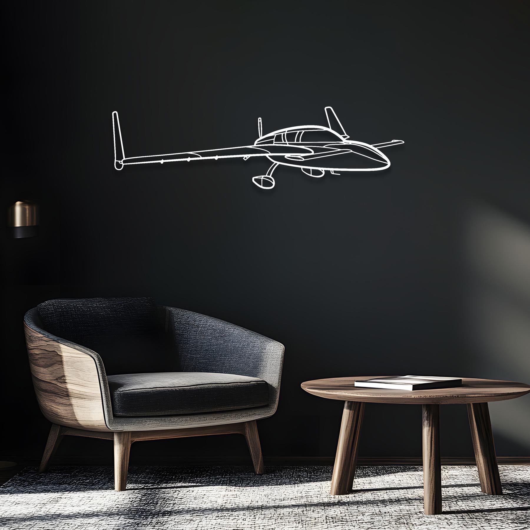 Cozy MK IV Angle Metal Aircraft Wall Art - NCP0270