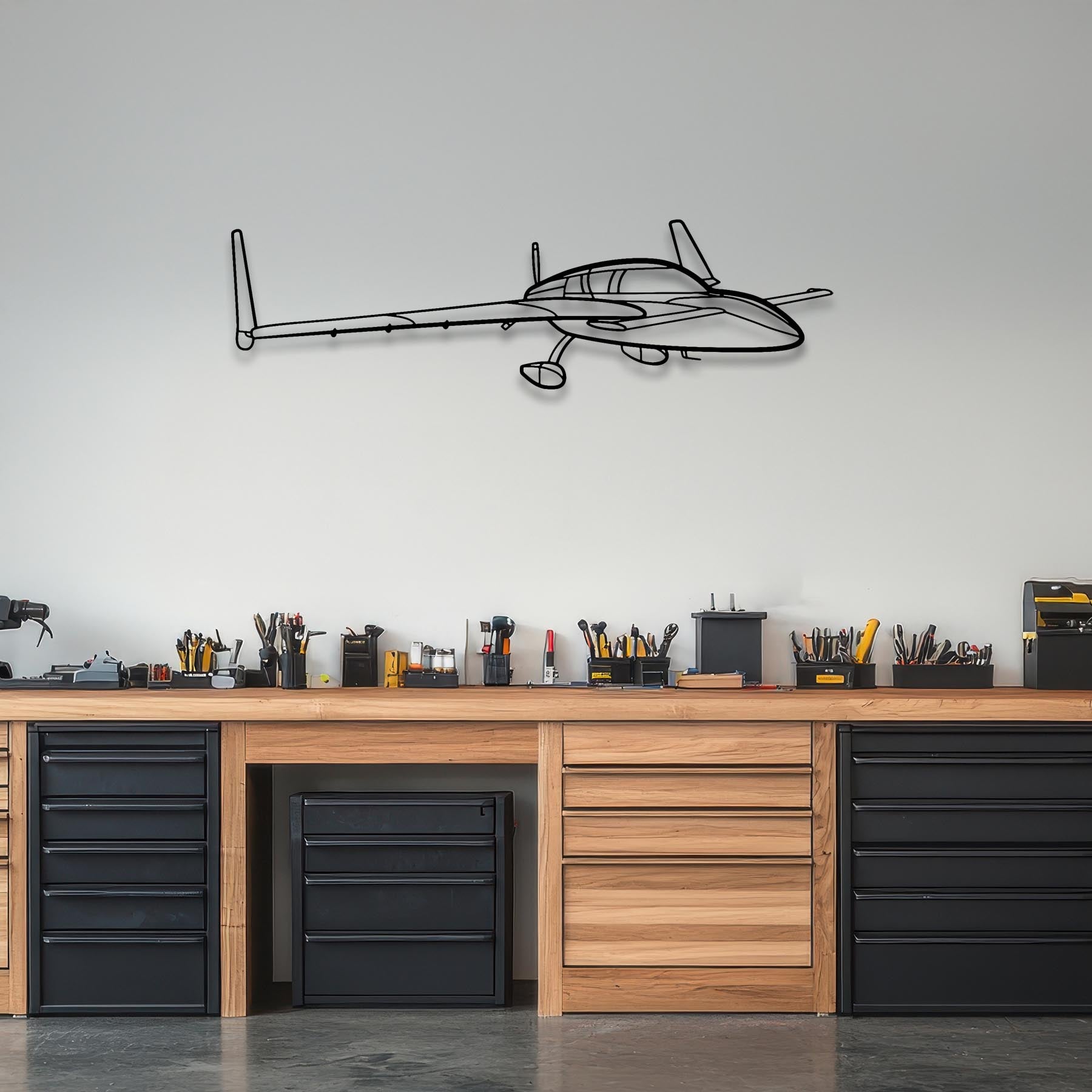 Cozy MK IV Angle Metal Aircraft Wall Art - NCP0270