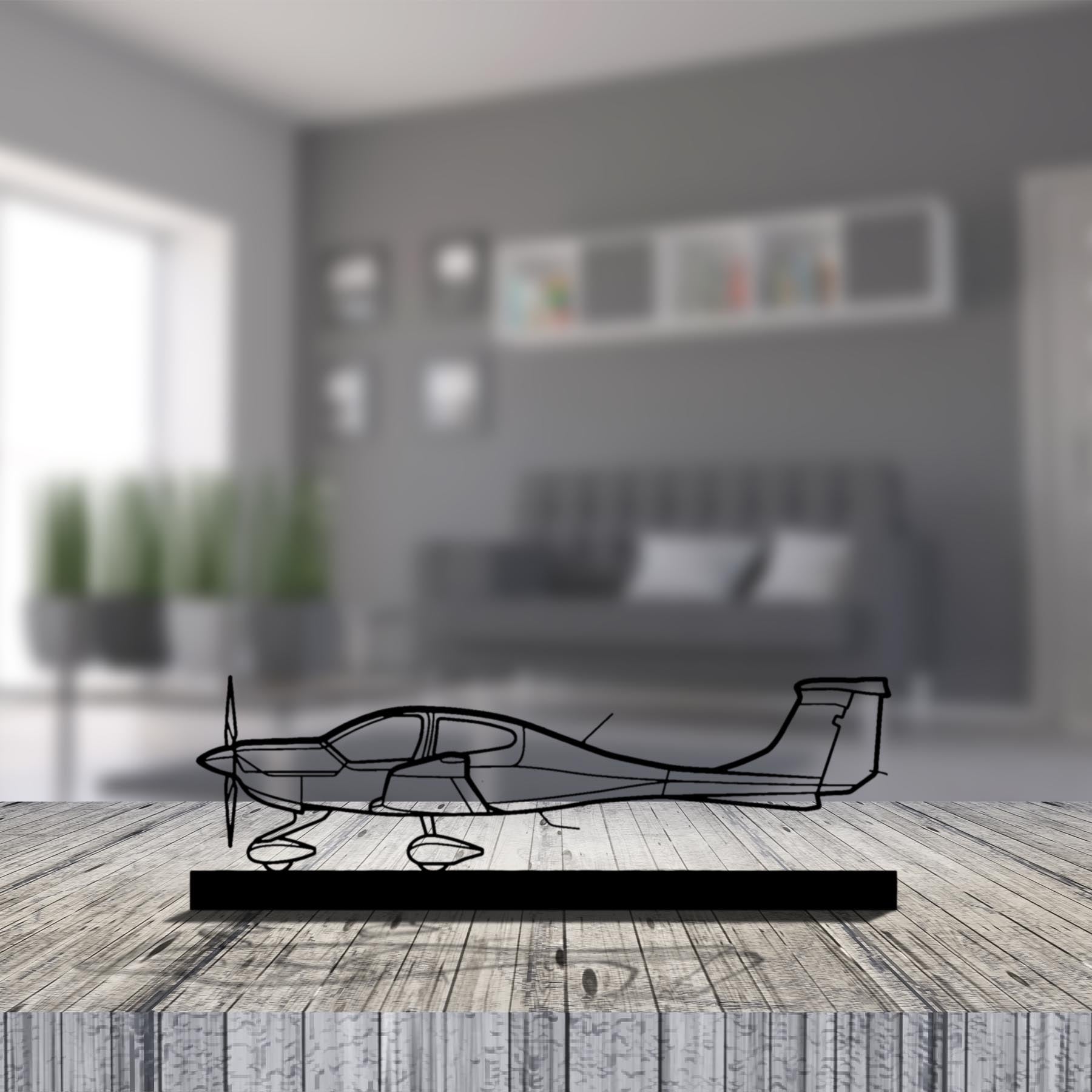 DA40 Silhouette Metal Art Stand