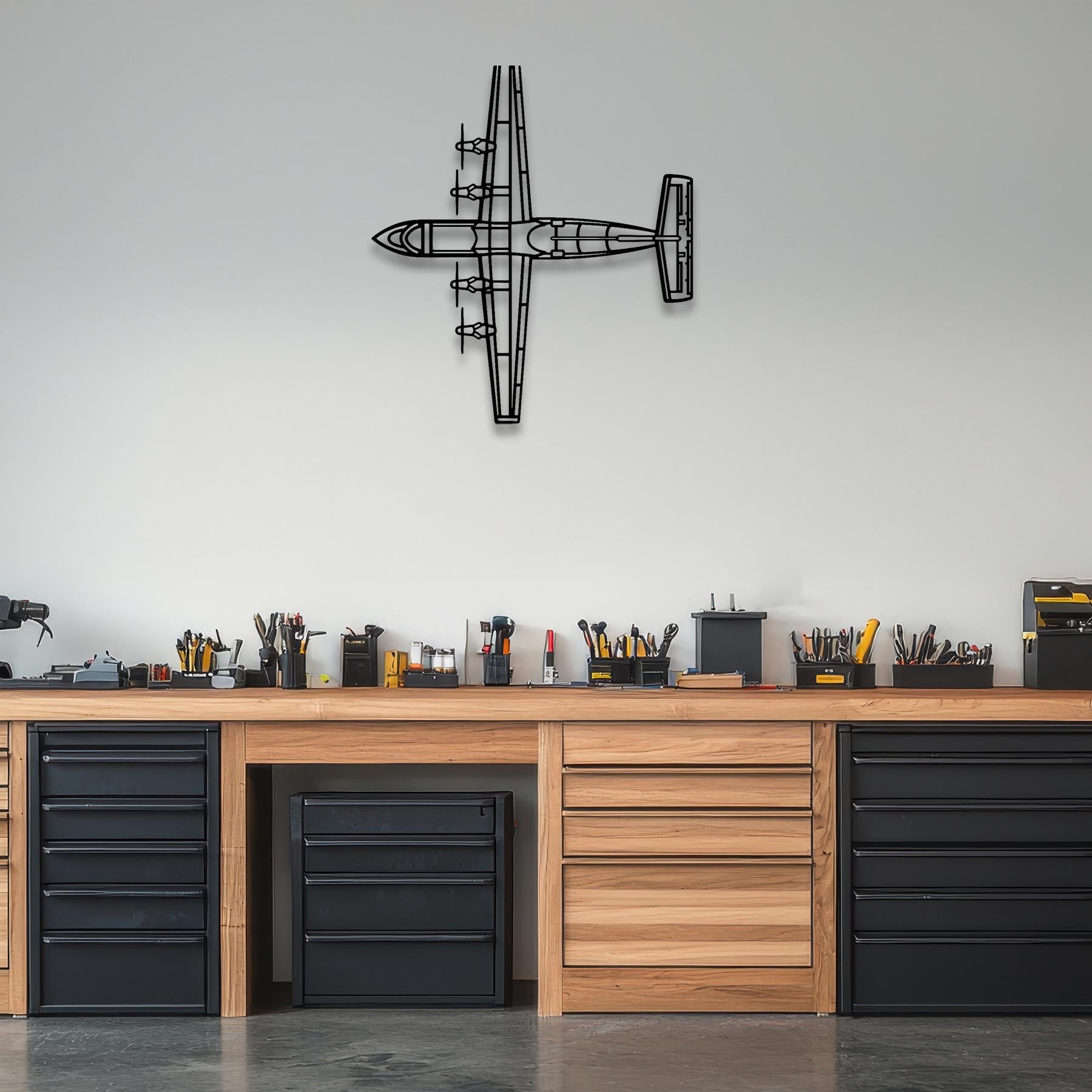 Dash 7 DHC-7 Top Metal Aircraft Wall Art - NCP0545