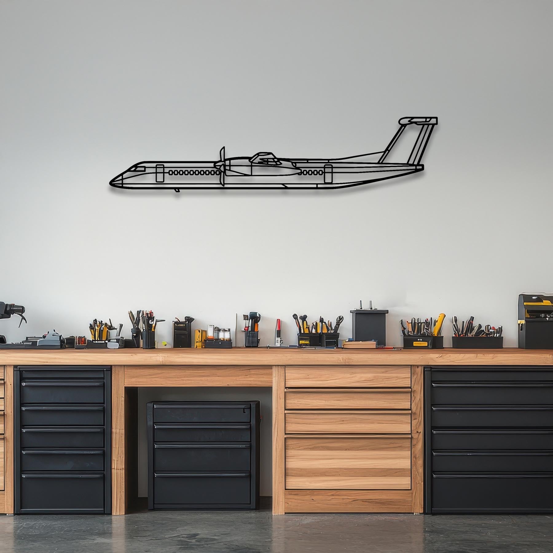 Dash 8 Q400 Metal Aircraft Wall Art - NCP0057