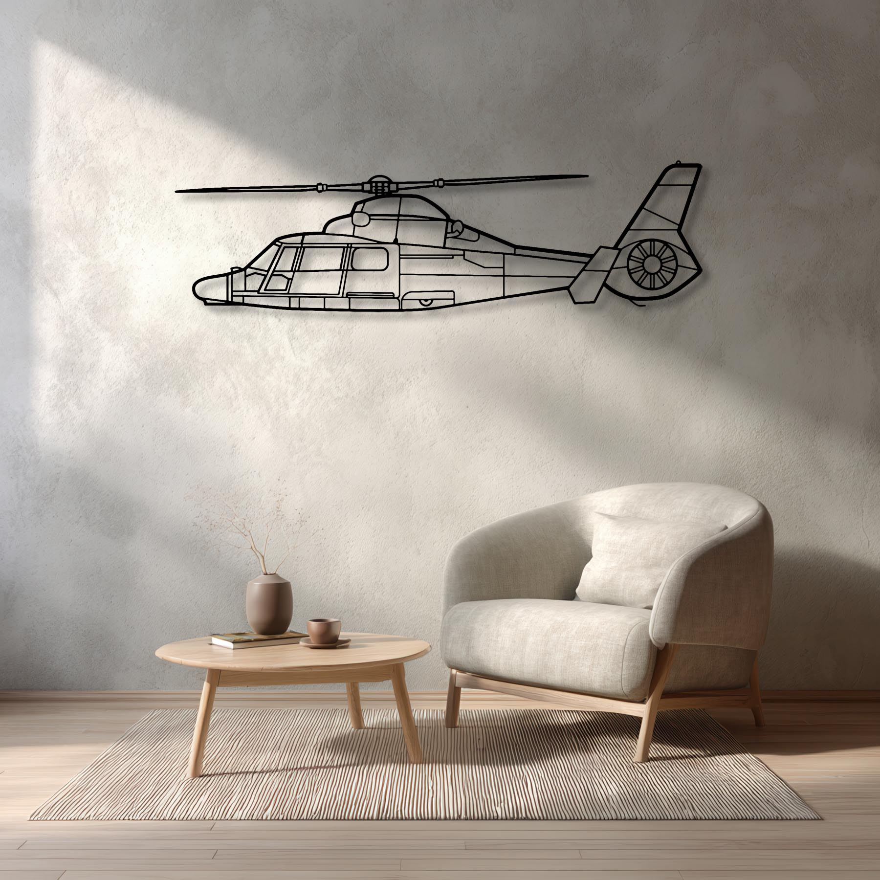 Dauphin AS365N3+ Metal Aircraft Wall Art - NCP0169