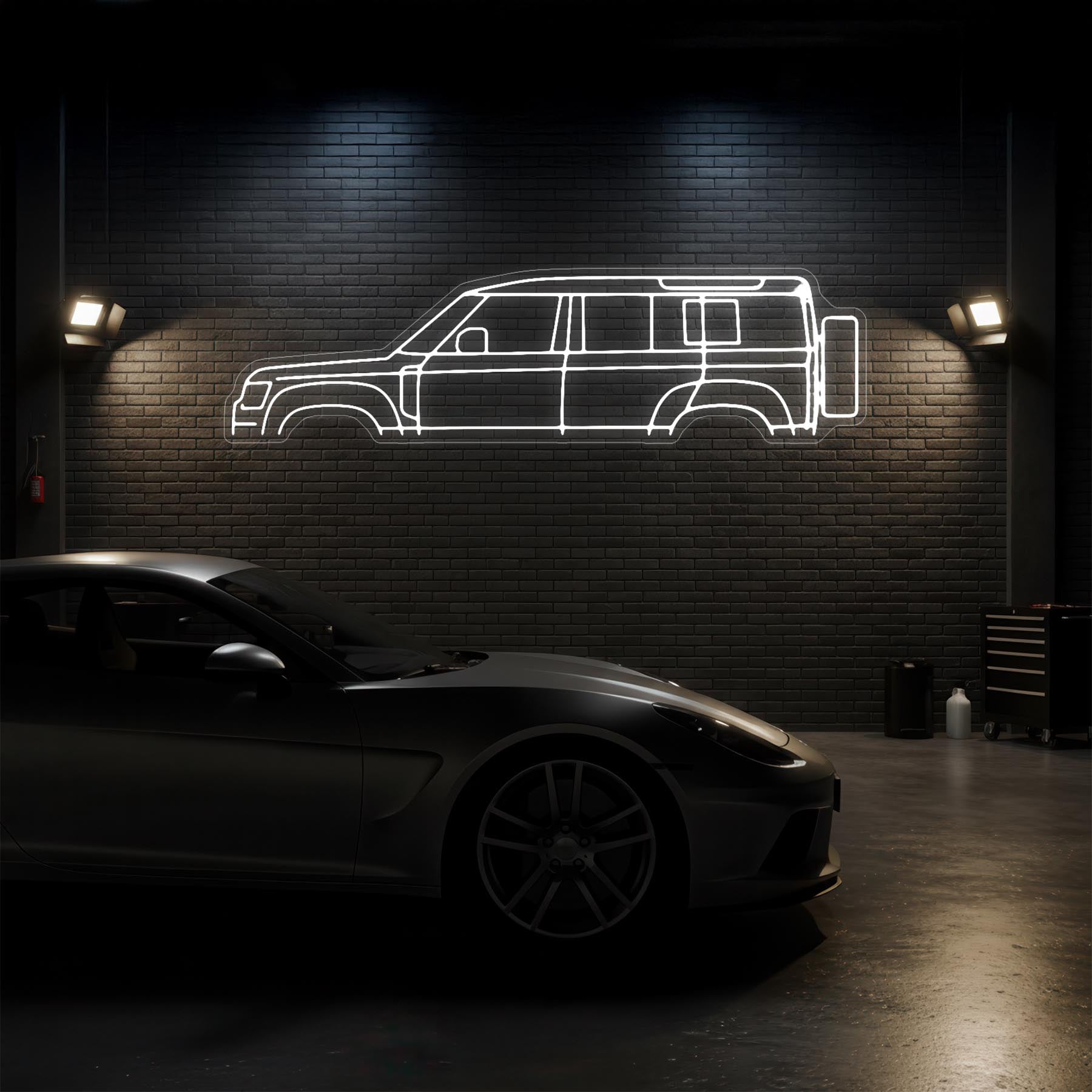 Defender 110 2024 Neon Silhouette