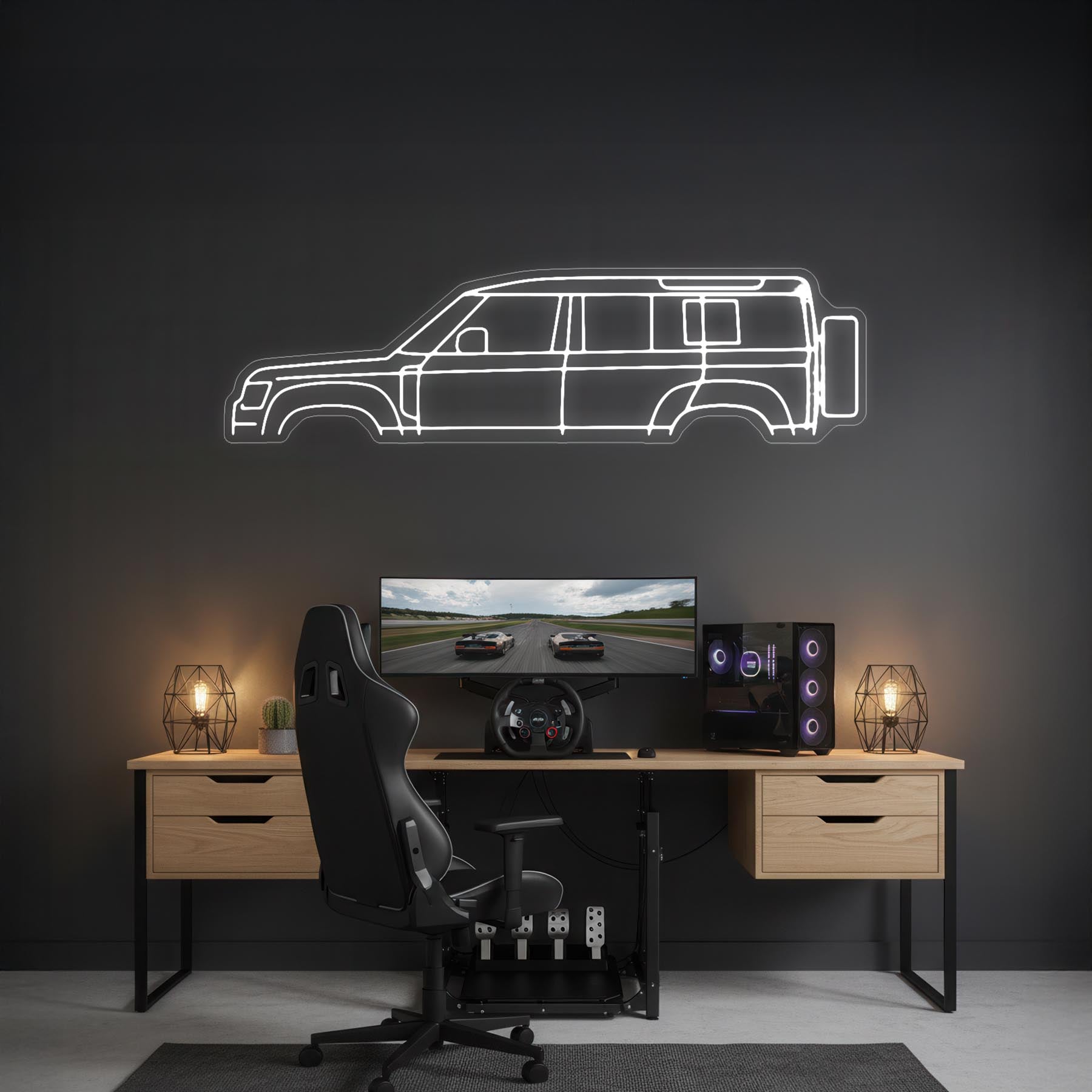 Defender 110 2024 Neon Silhouette