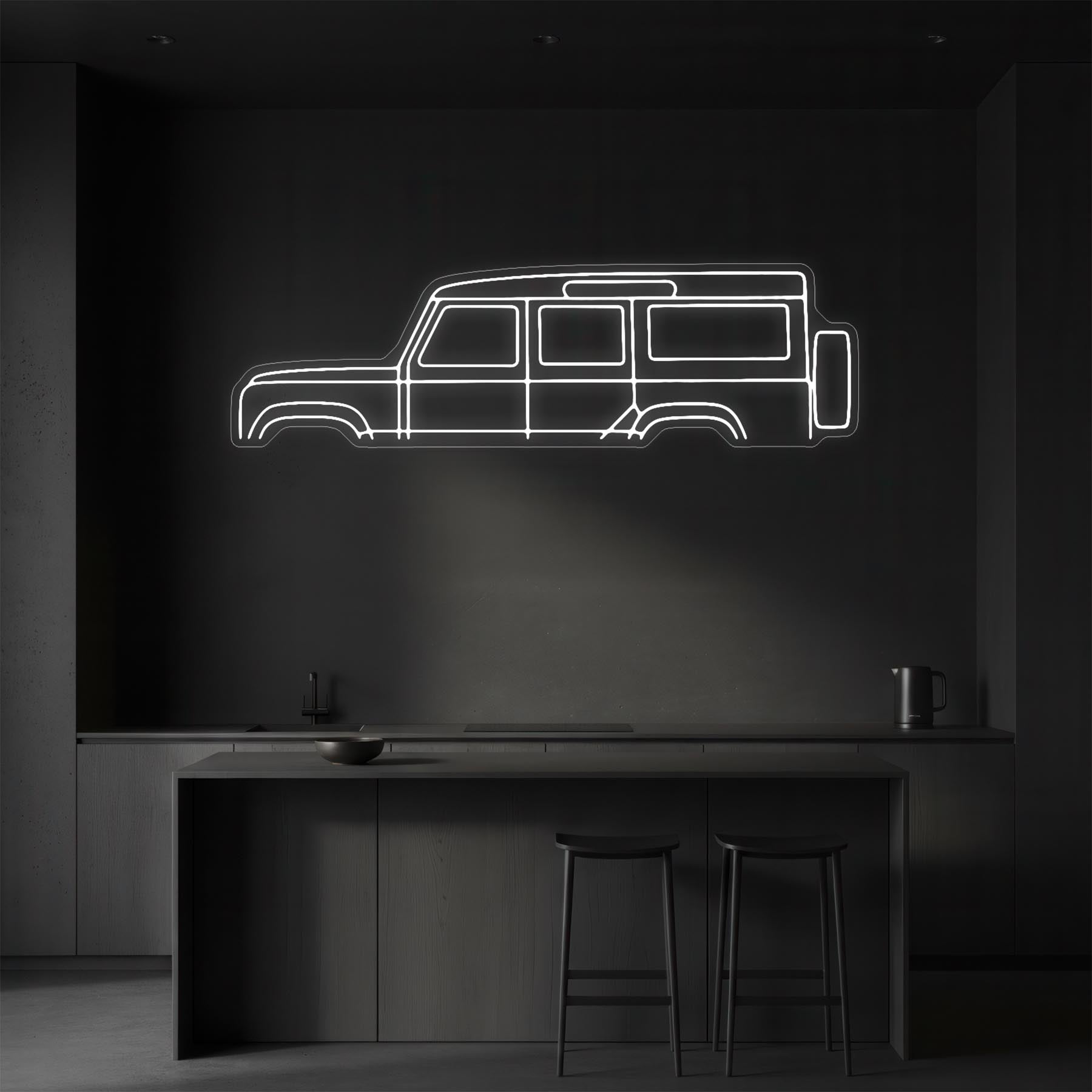 Defender 110 Neon Silhouette