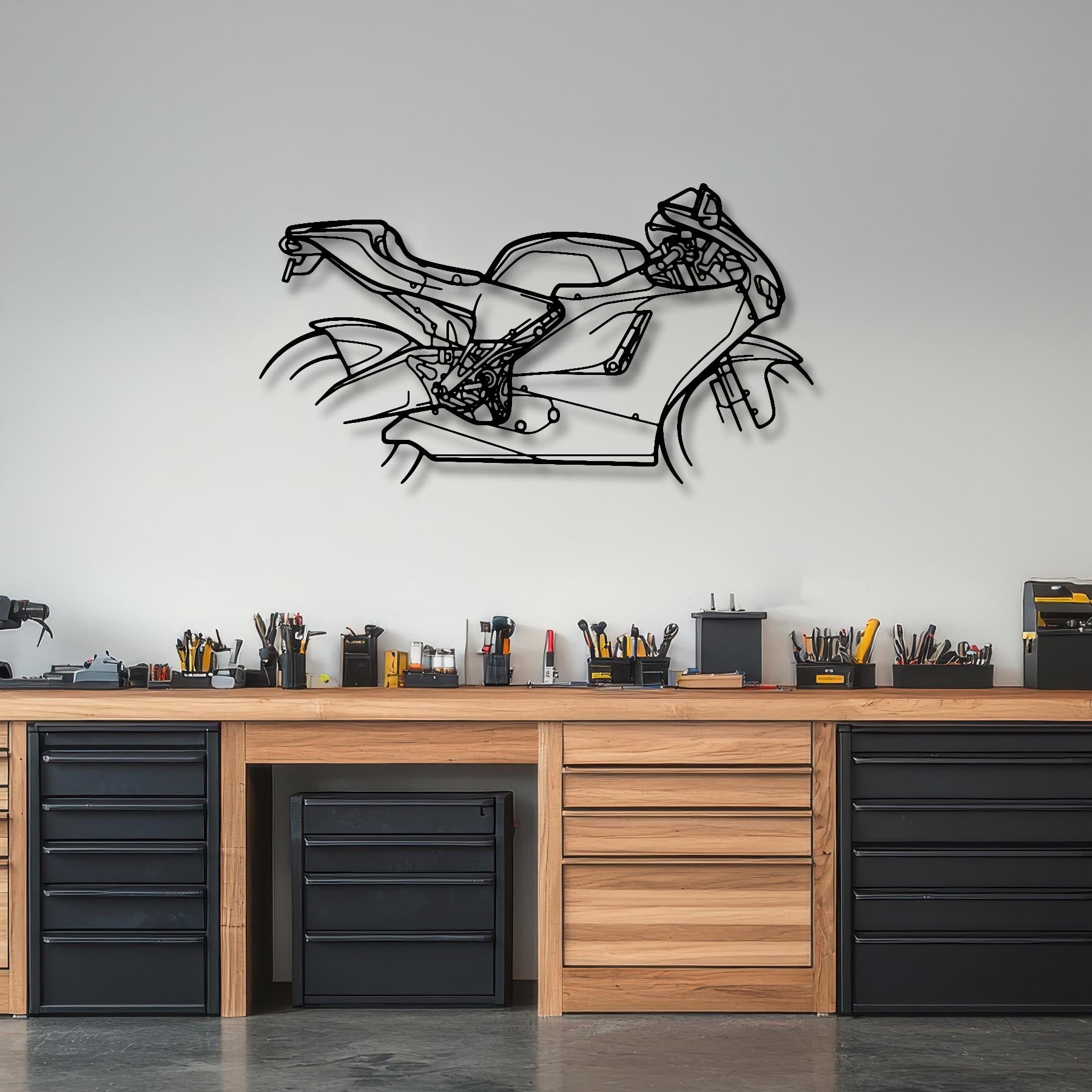 Desmosedici 2008 Silhouette Metal Wall Art