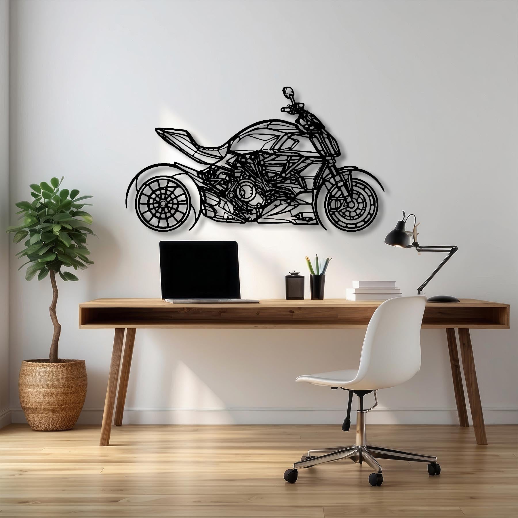 Diavel 1260 Silhouette Metal Wall Art