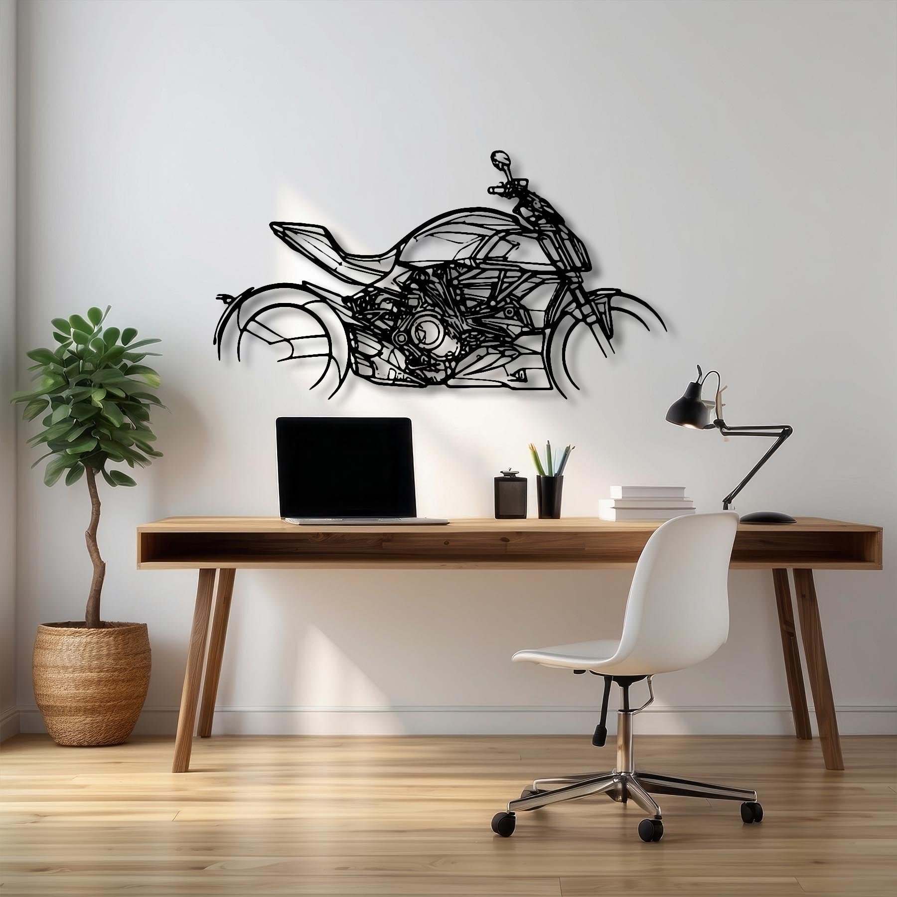 Diavel 1260s Silhouette Metal Wall Art