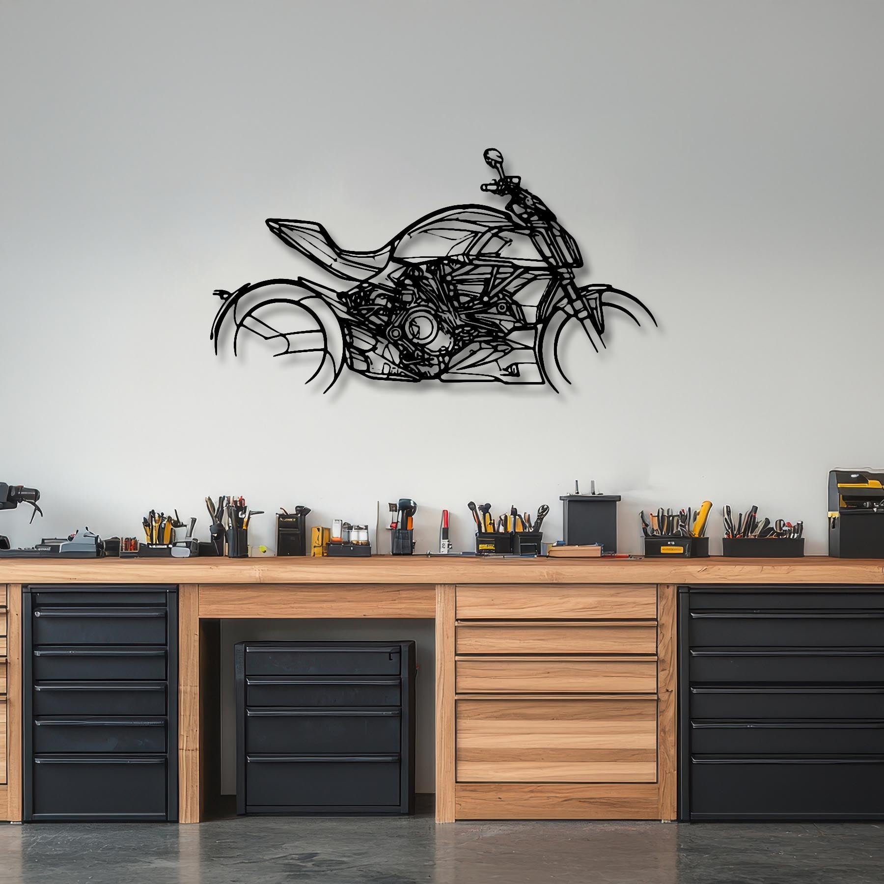 Diavel 1260s Silhouette Metal Wall Art