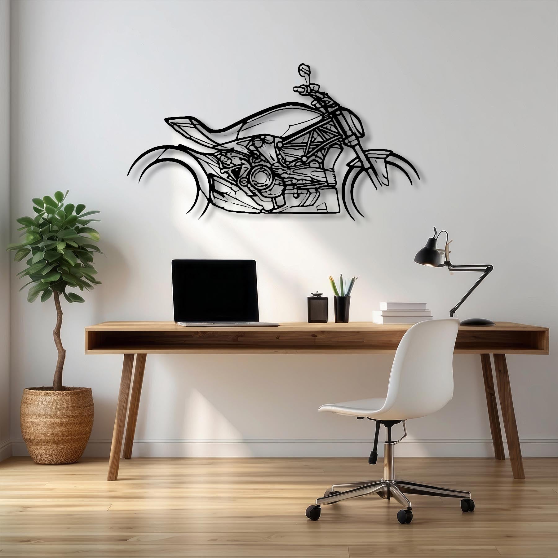 Diavel Dark Silhouette Metal Wall Art