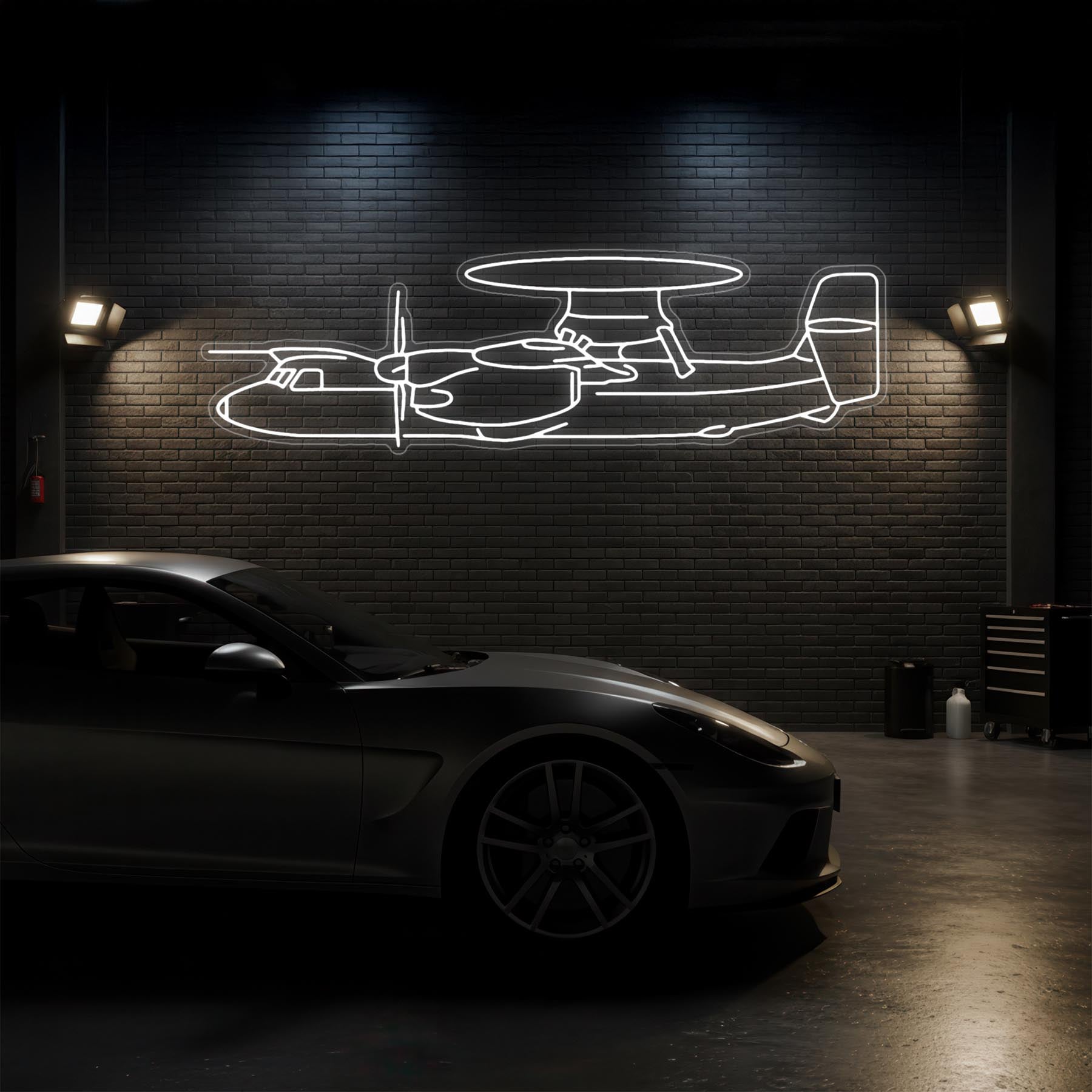 E-2D Advanced Hawkeye Neon Silhouette