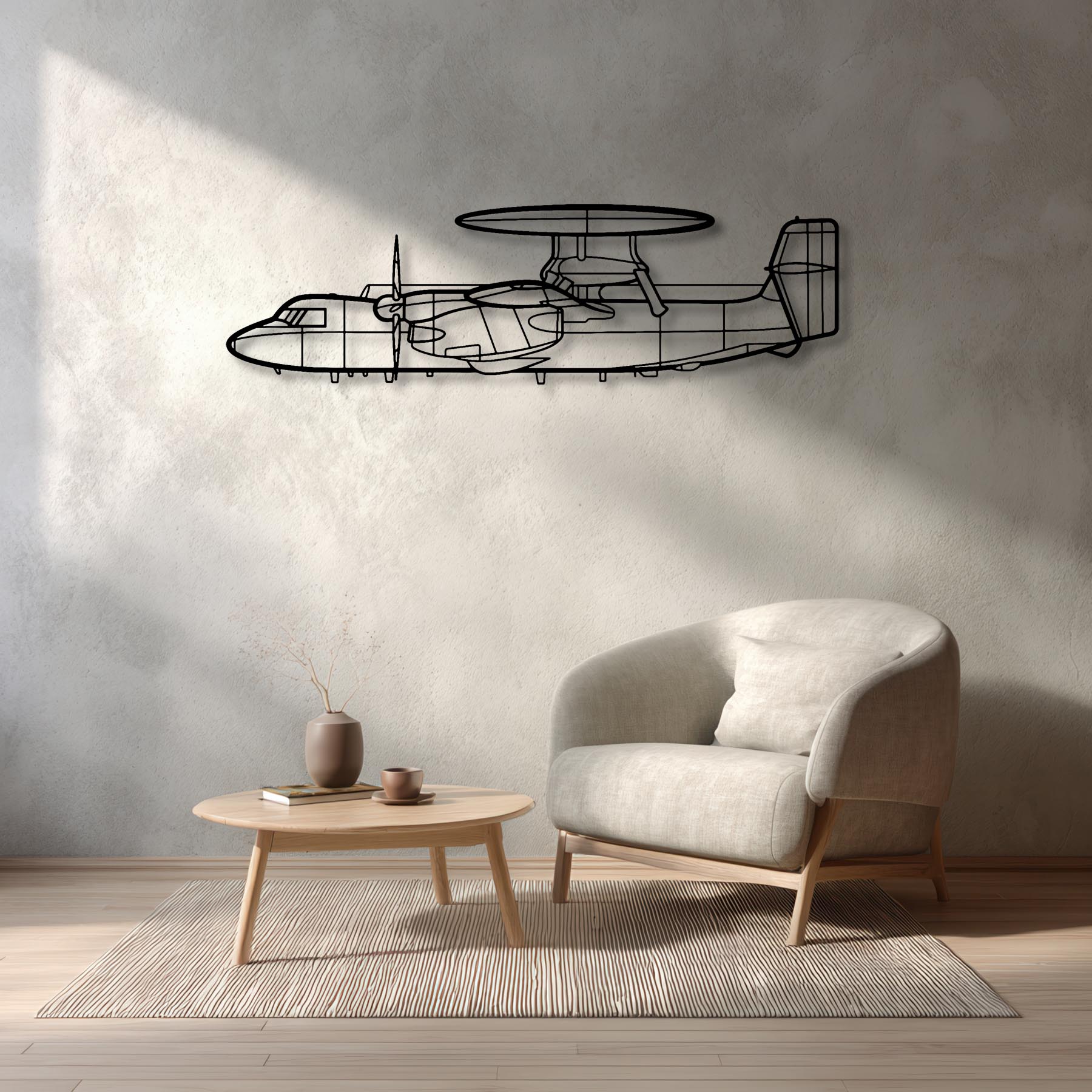 E-2D Hawkeye Metal Aircraft Wall Art - NCP0172