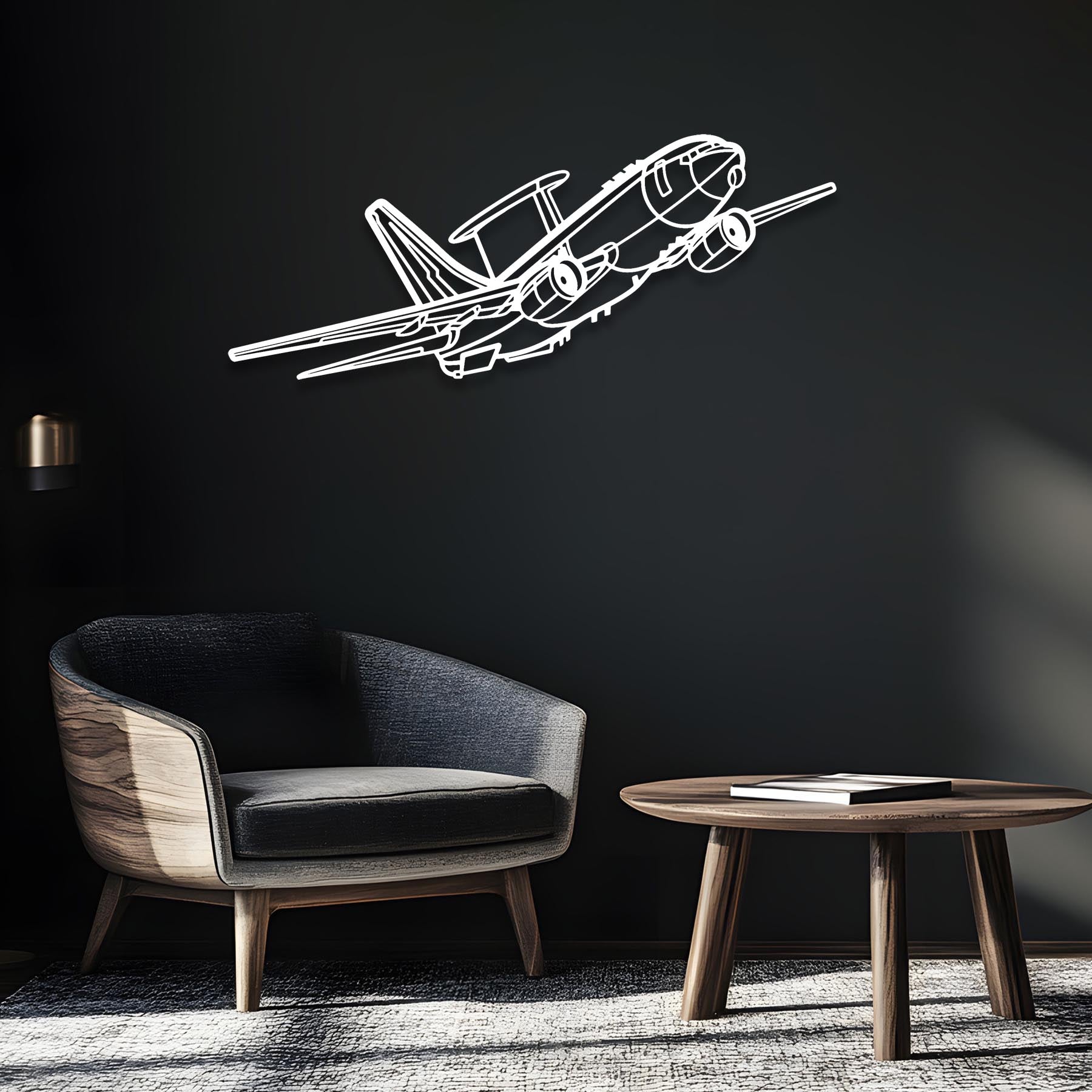 E-2 Hawkeye Front Metal Aircraft Wall Art - NCP0377