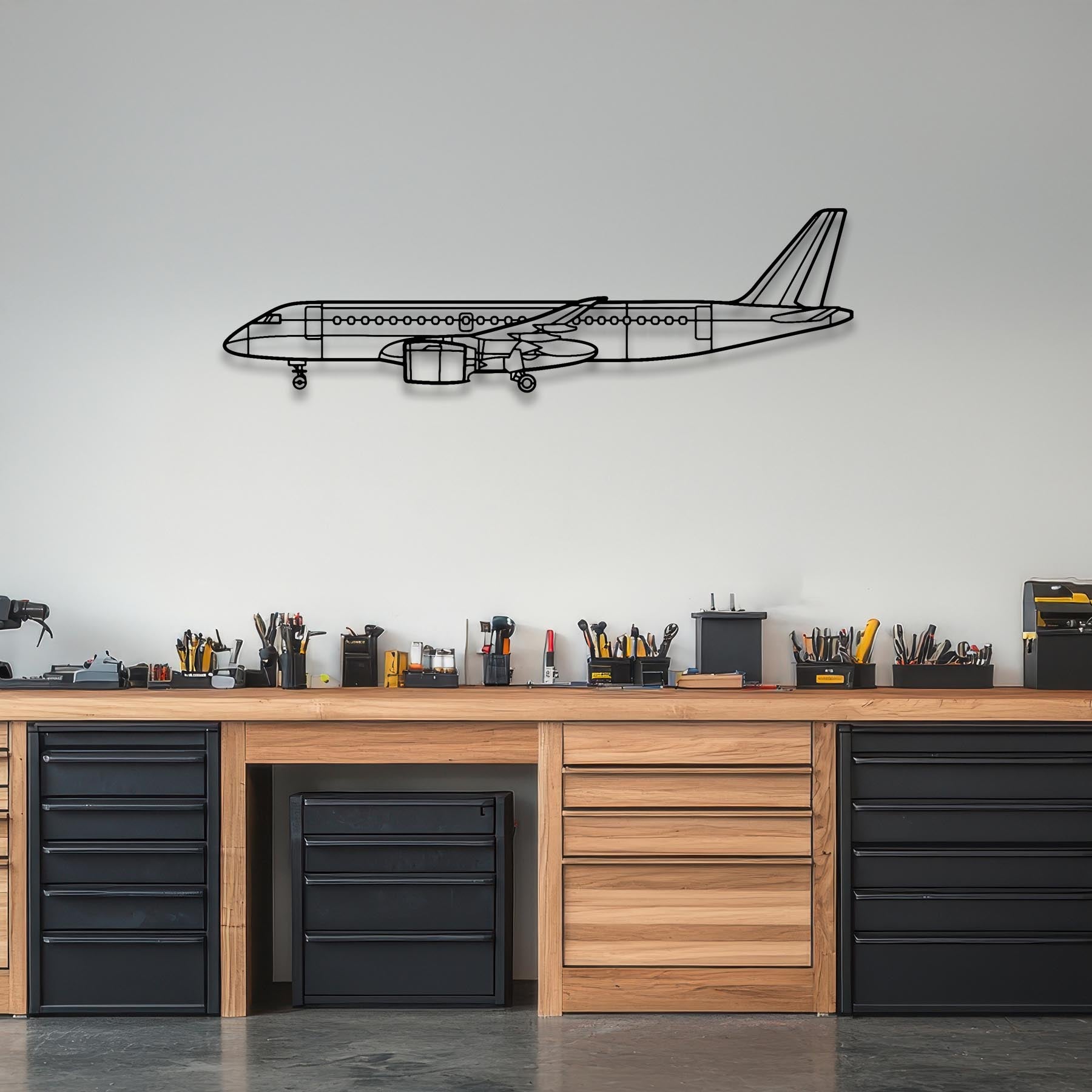 E190-E2 Metal Aircraft Wall Art - NCP0274