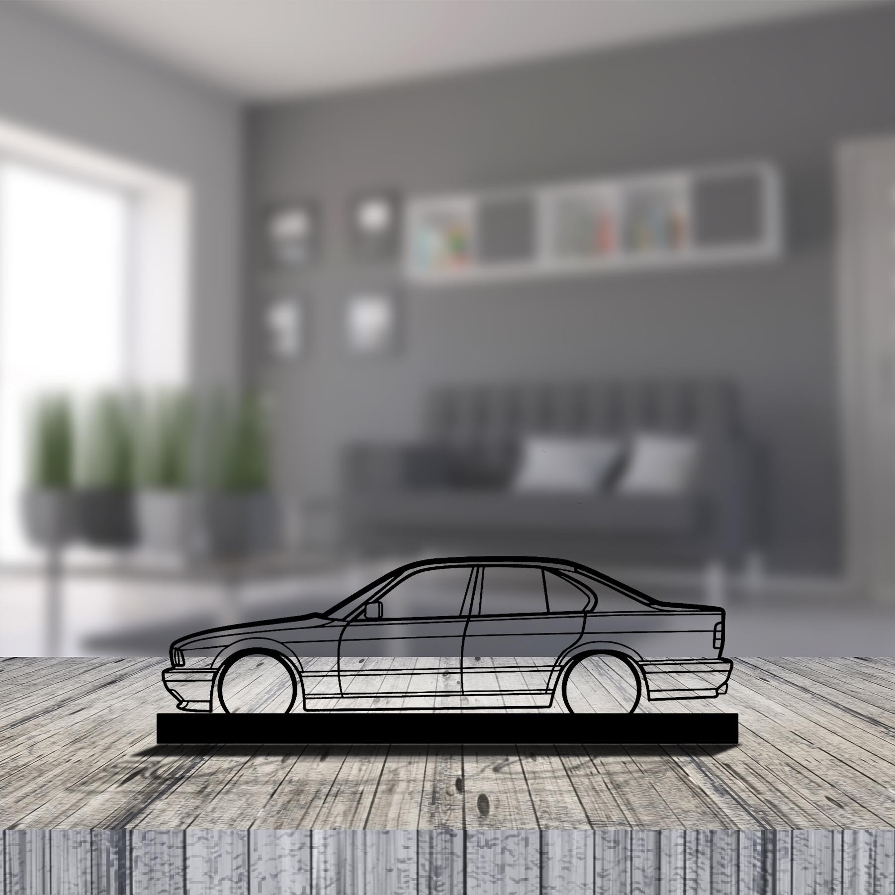 E34 M5 Silhouette Metal Art Stand