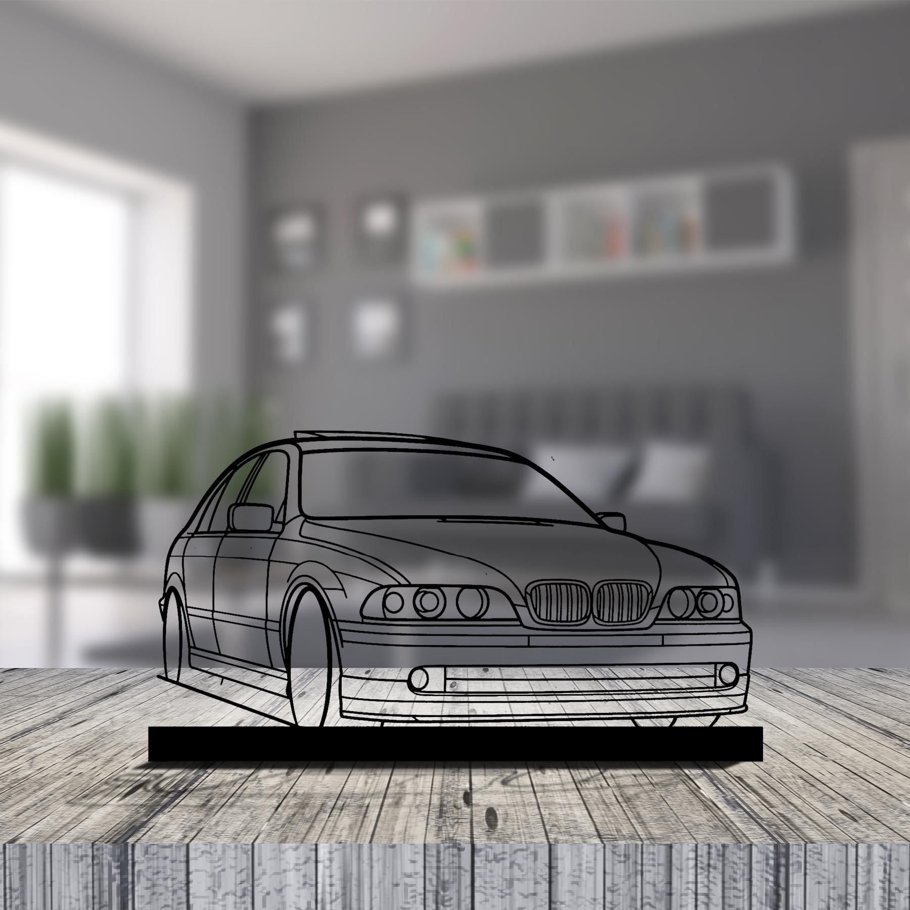 E39 Angle Silhouette Metal Art Stand