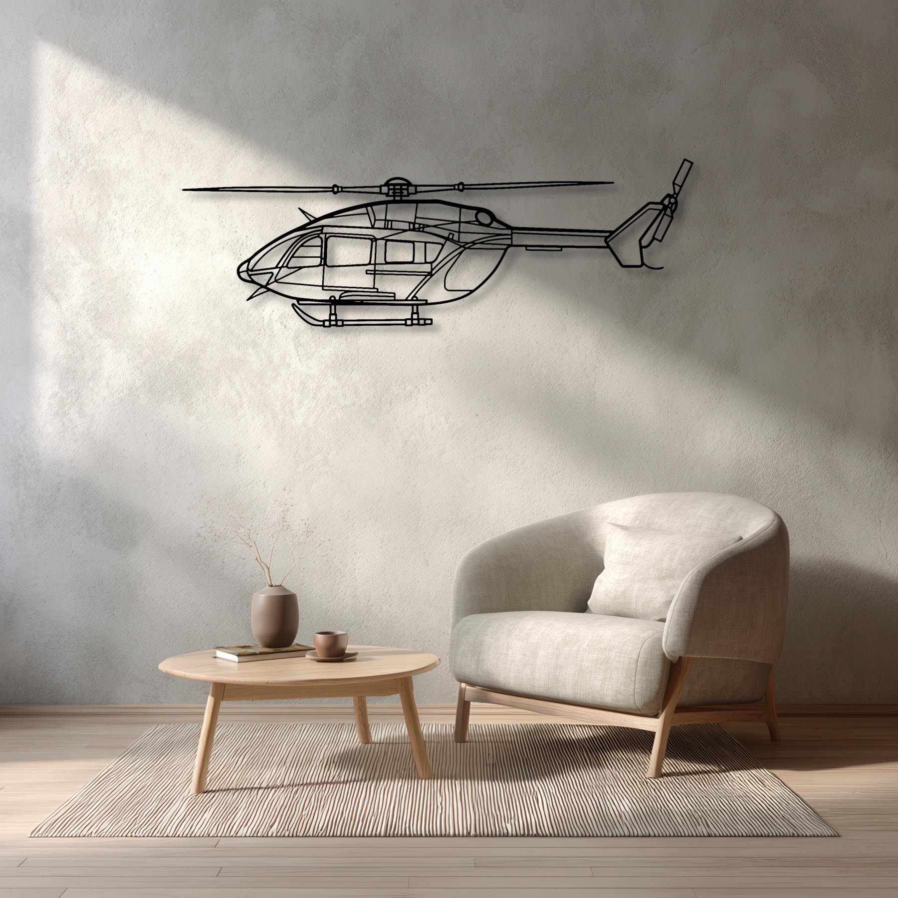 EC-145 Metal Aircraft Wall Art - NCP0220
