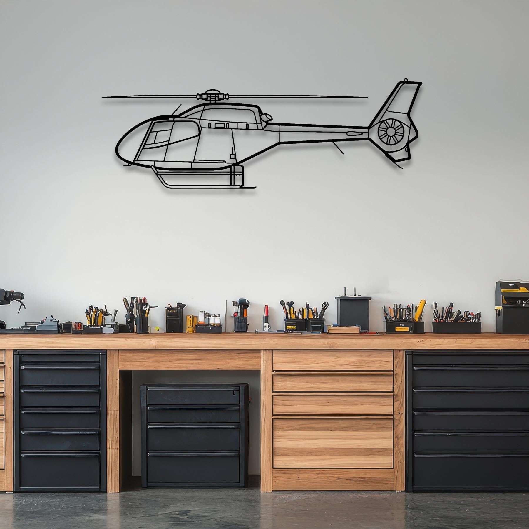 EC120 Metal Aircraft Wall Art - NCP0064