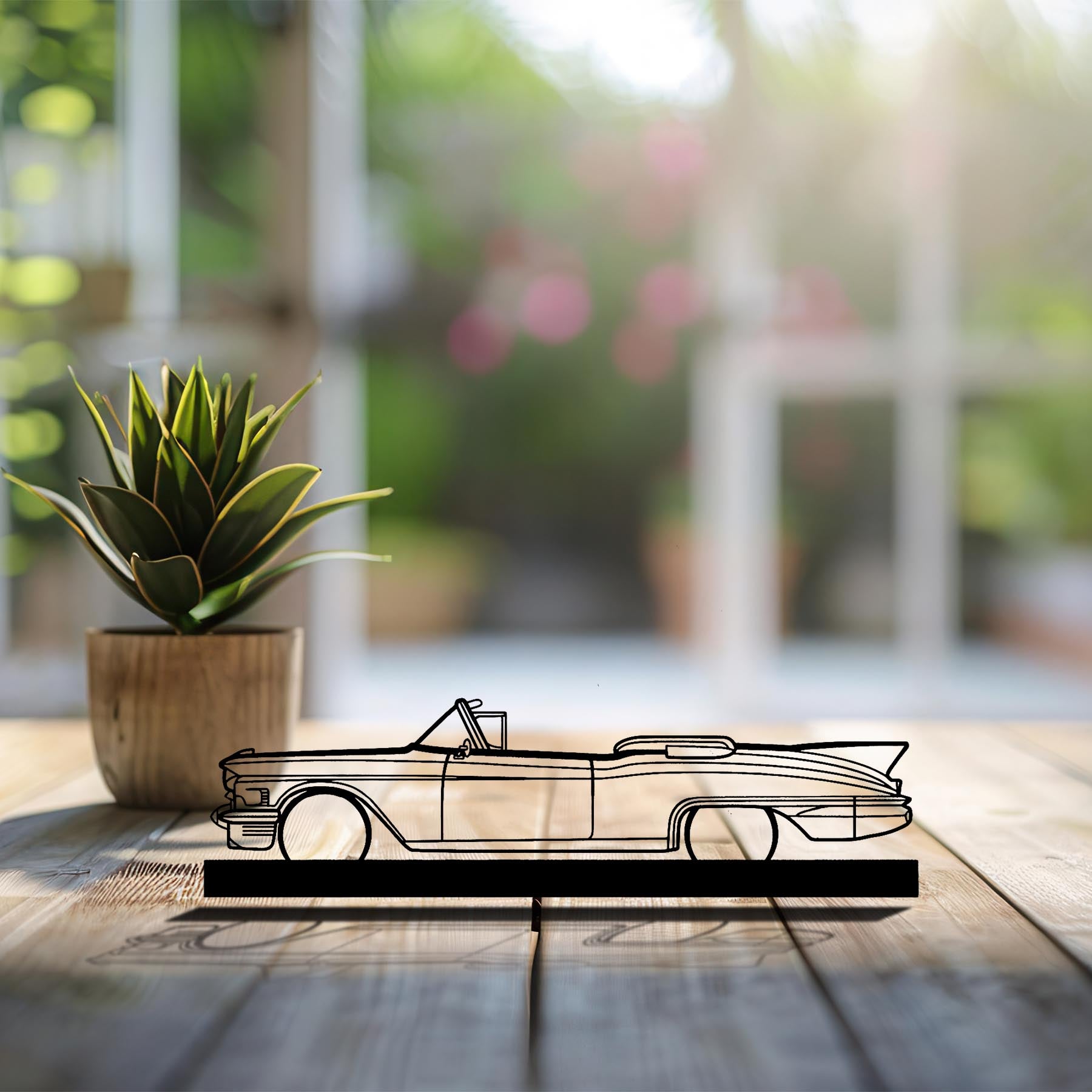 Eldorado Biarritz 1958 convertible Silhouette Metal Art Stand