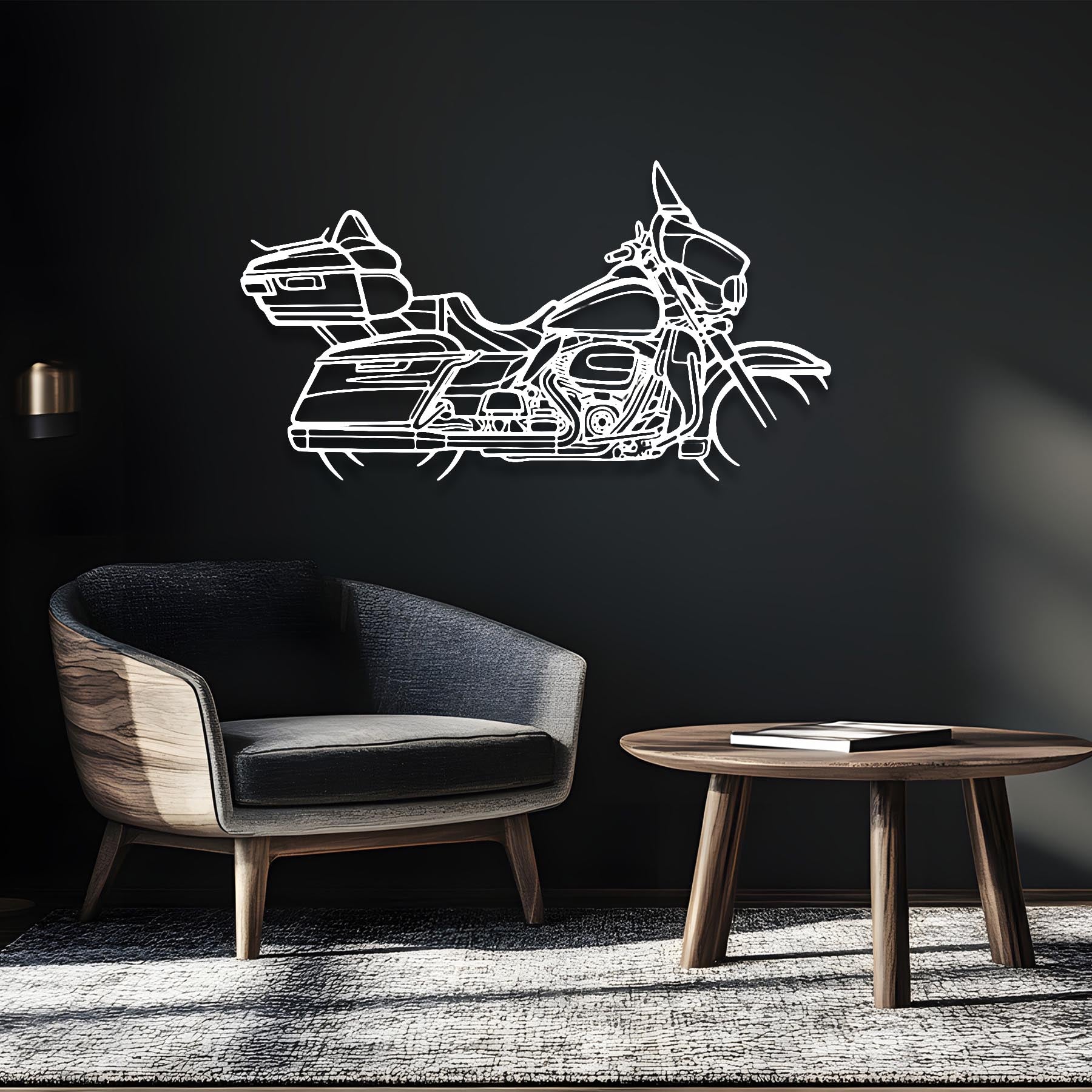 Electra Glide 2017 Silhouette Metal Wall Art