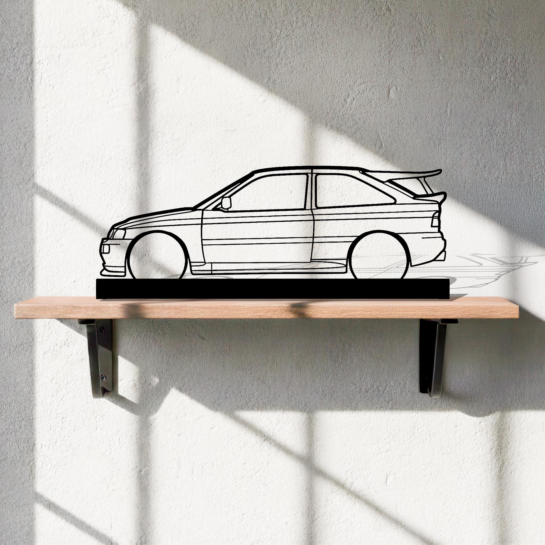 Escort Cossworth 1993 Silhouette Metal Art Stand