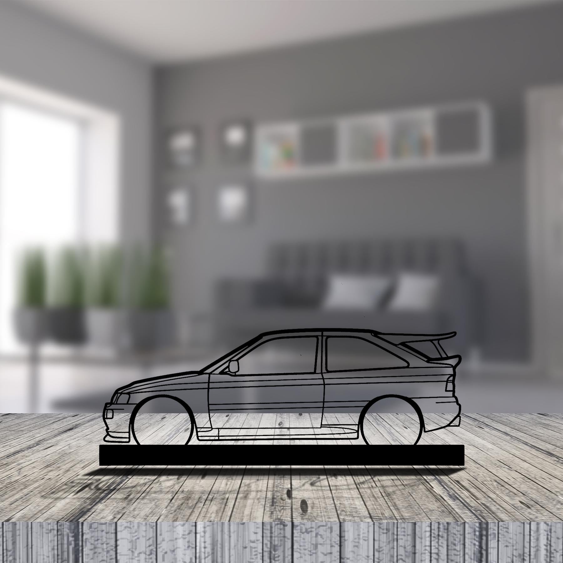 Escort Cossworth 1993 Silhouette Metal Art Stand