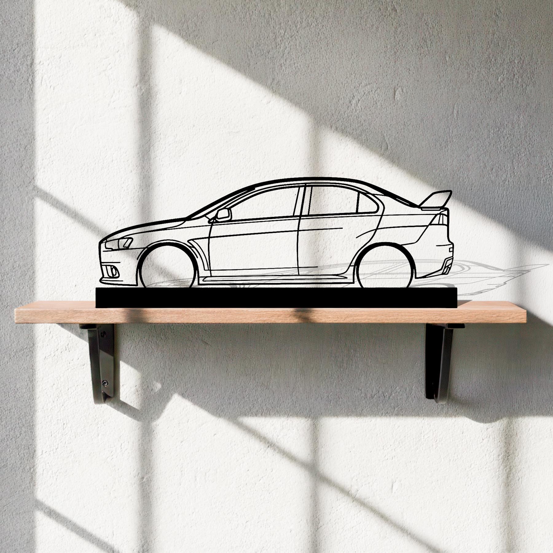 Evo X Silhouette Metal Art Stand