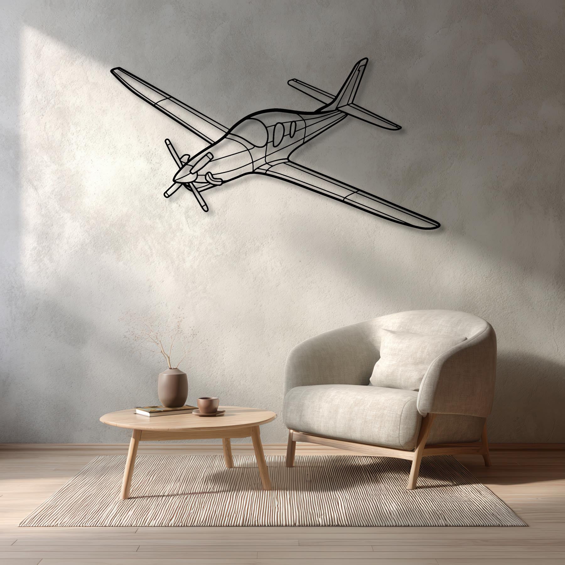 Evolution Angle Metal Aircraft Wall Art - NCP0420