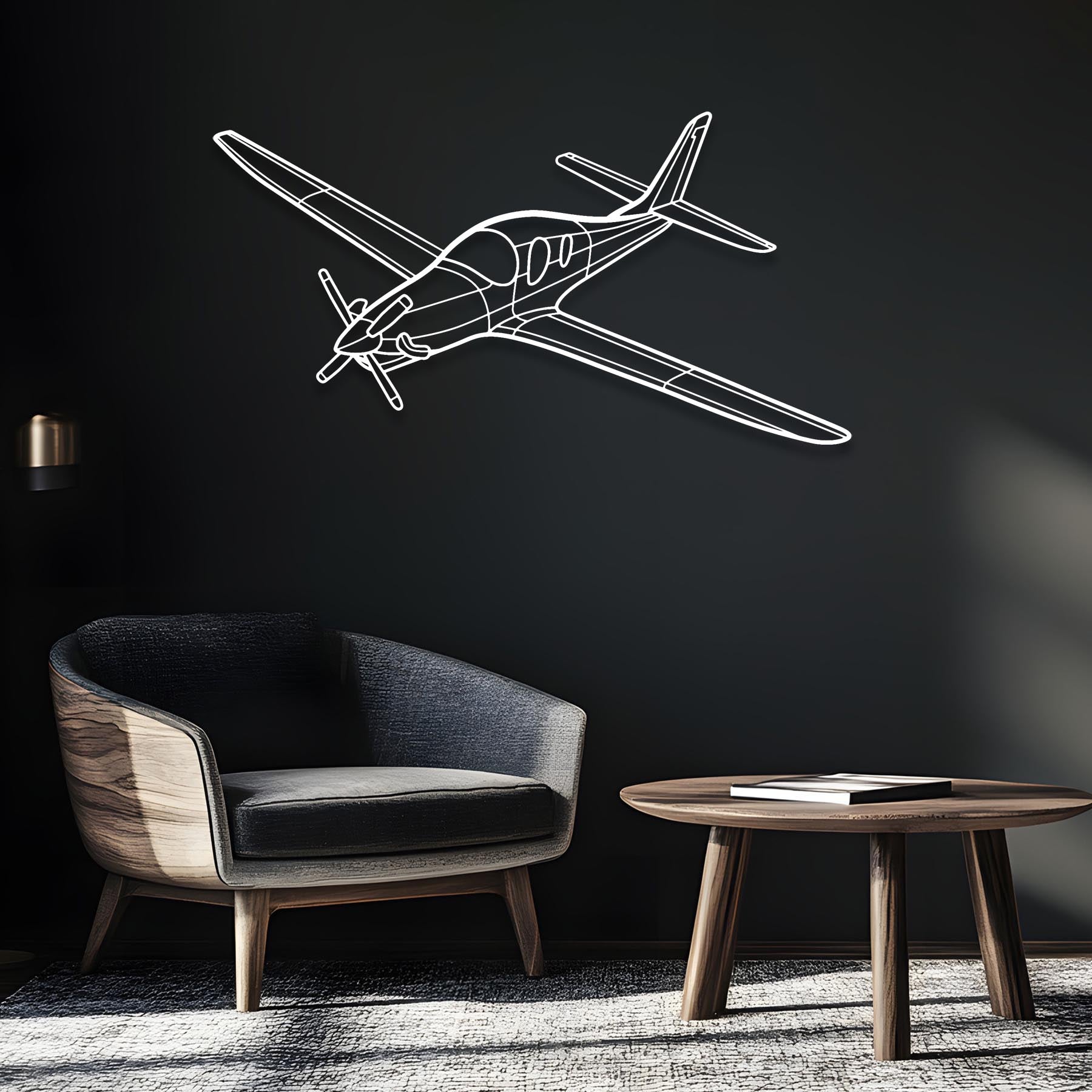Evolution Angle Metal Aircraft Wall Art - NCP0420