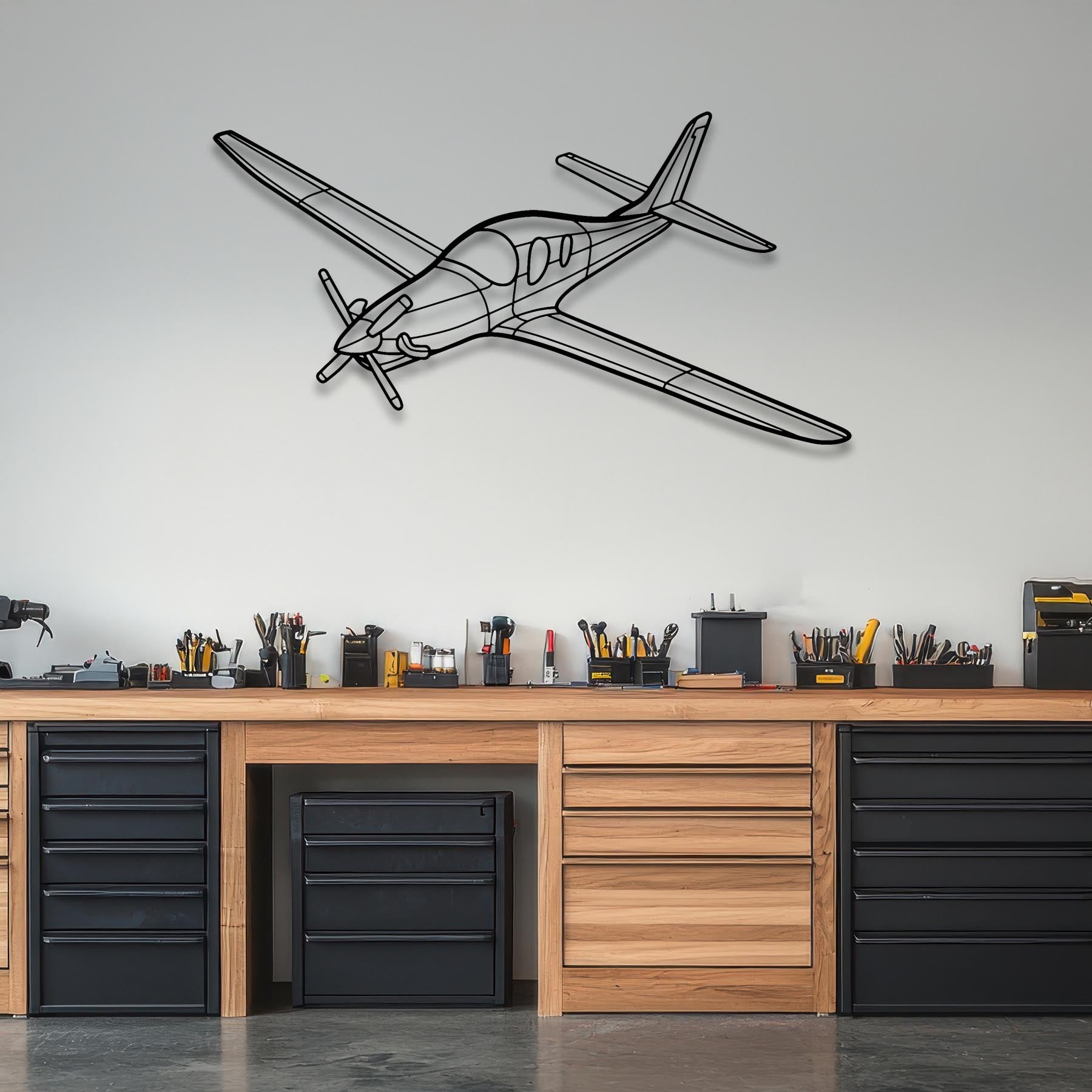 Evolution Angle Metal Aircraft Wall Art - NCP0420