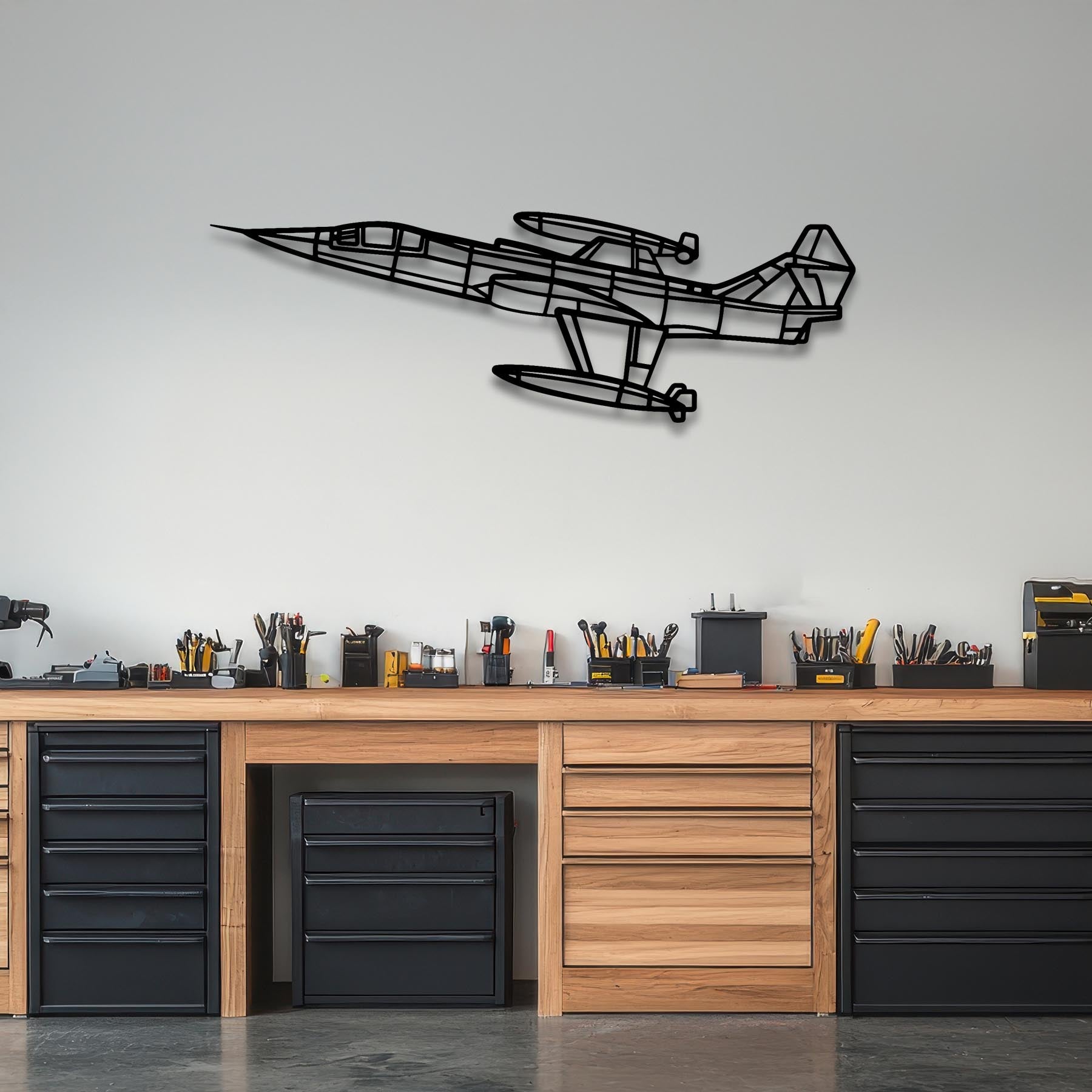 F-104G Starfighter Angle Metal Aircraft Wall Art - NCP0562